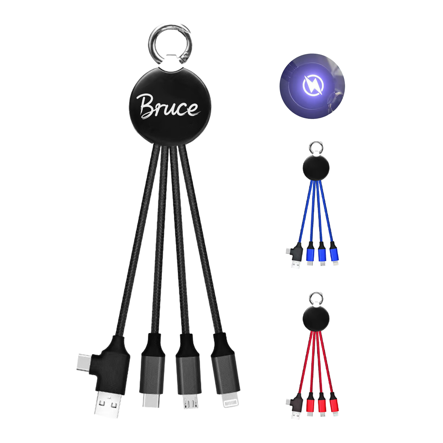 5-in-1 USB LED Charging Keychain