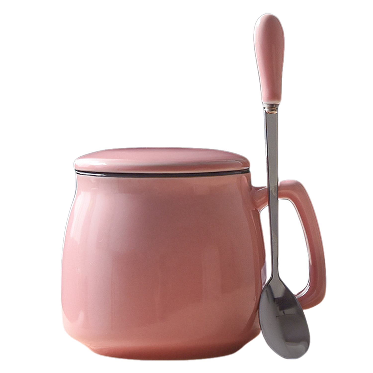 12oz Spill Resistant Ceramic Mug w/ Spoon - Image 7