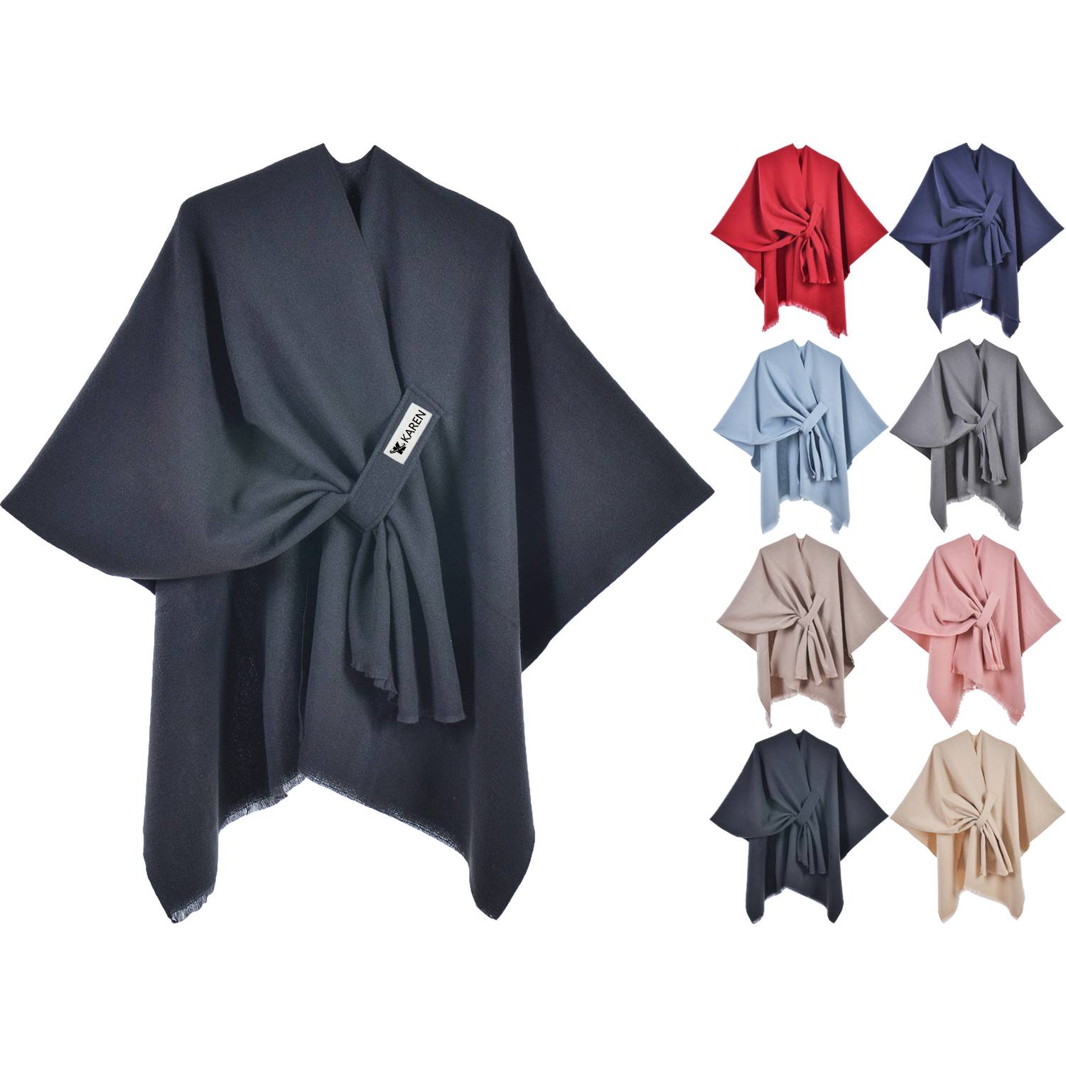 Winter Thermal Cashmere Split Style Shawl