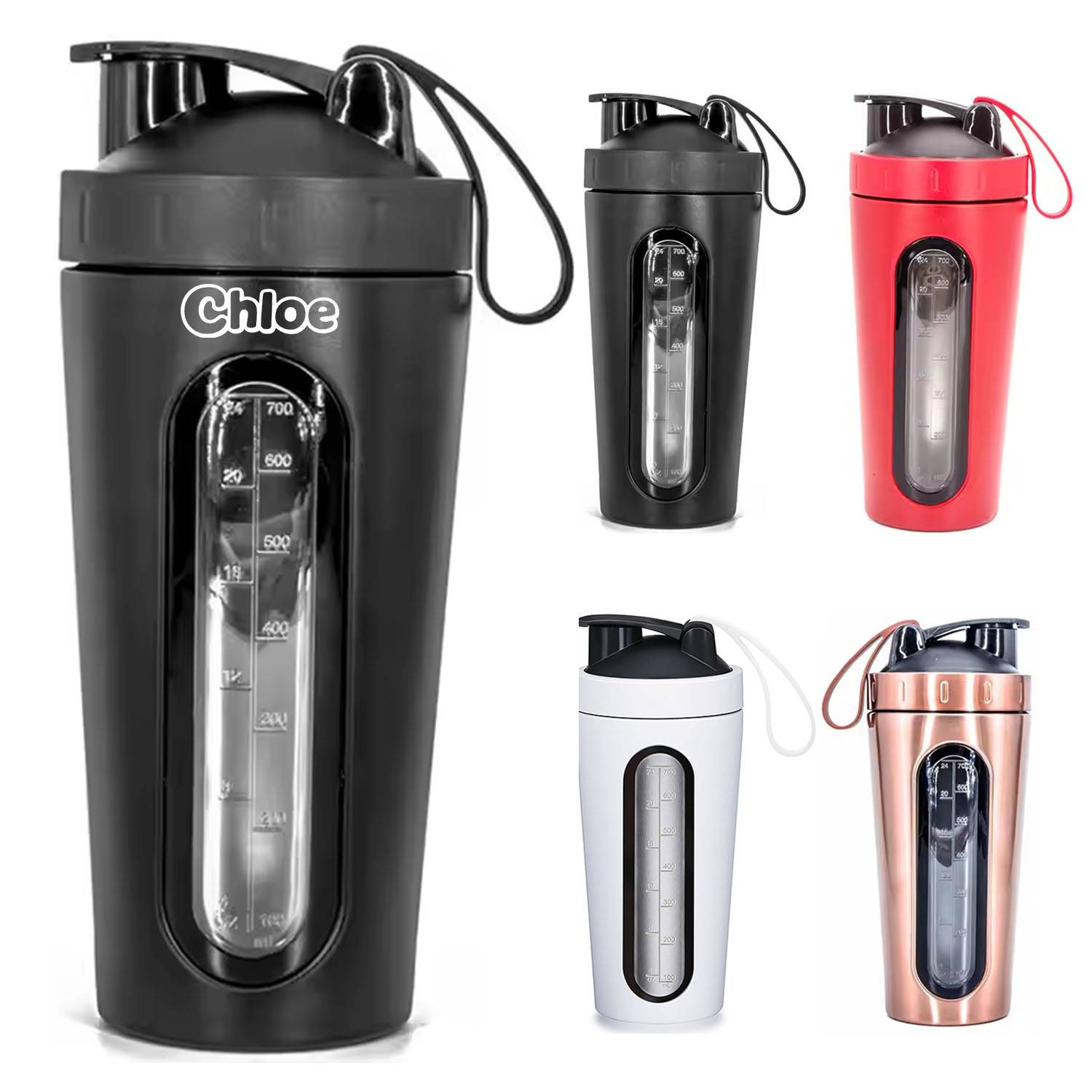 24 oz Stainless Steel Shaker Bottle