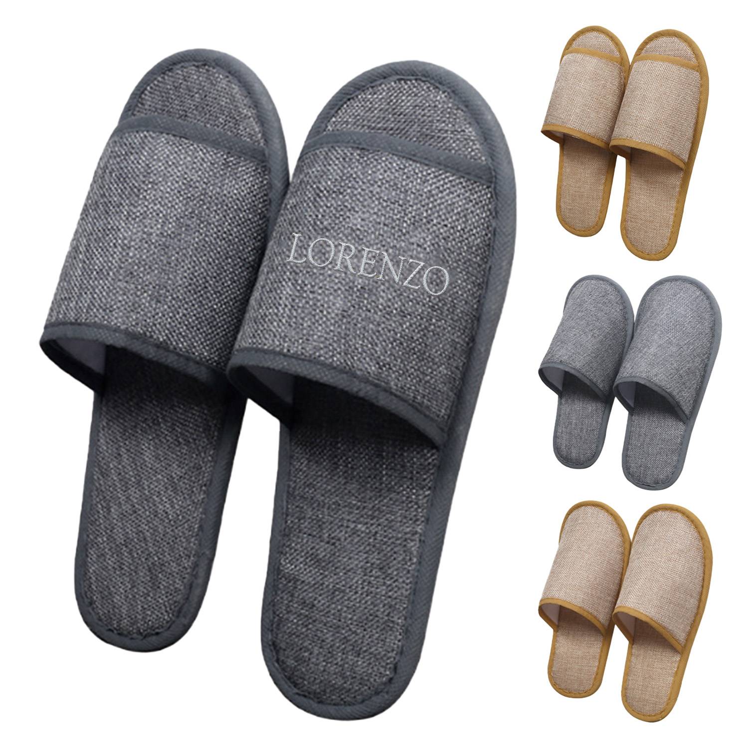 Disposable linen slippers
