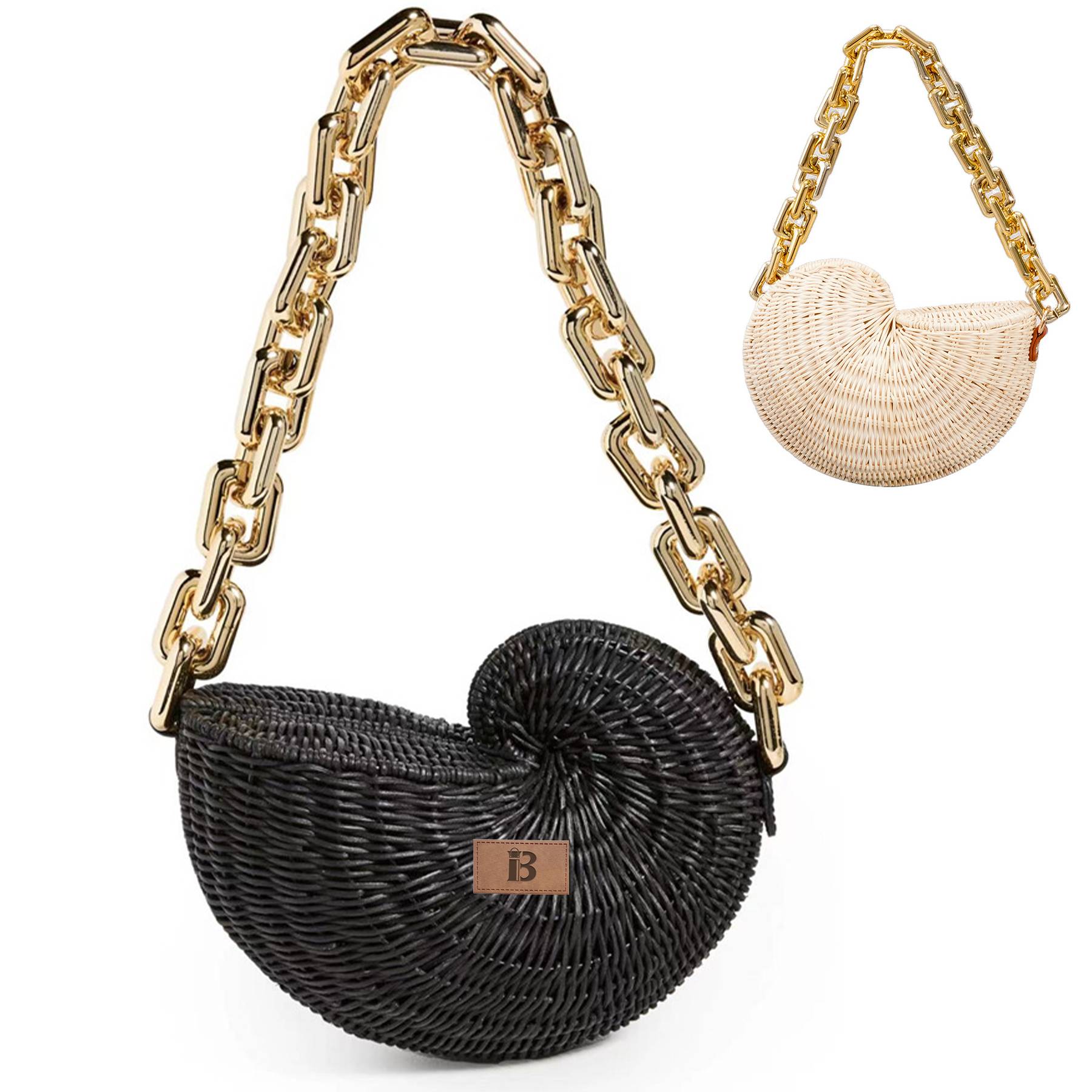 Wood Vintage shoulder tote bag