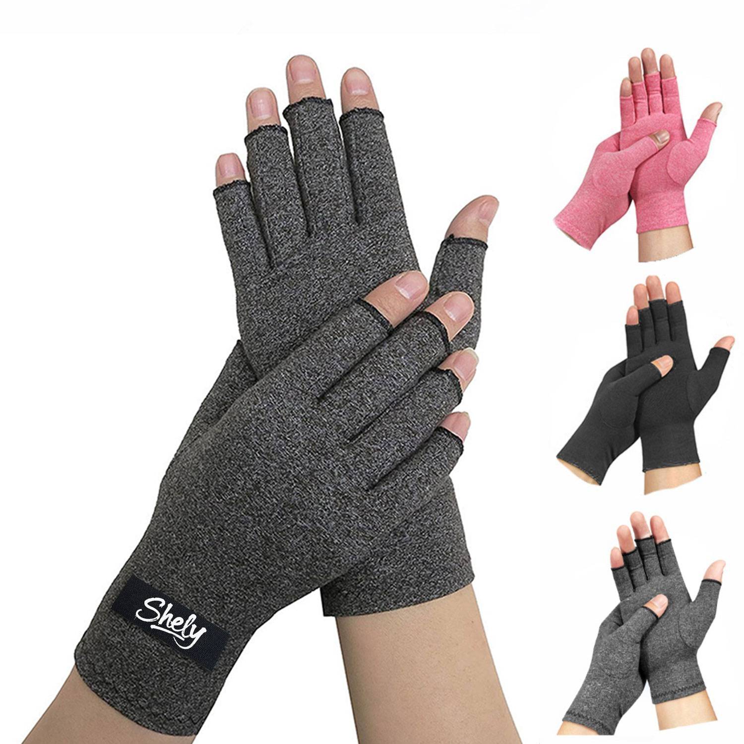 Breathable Cotton Compression Half Finger Gloves