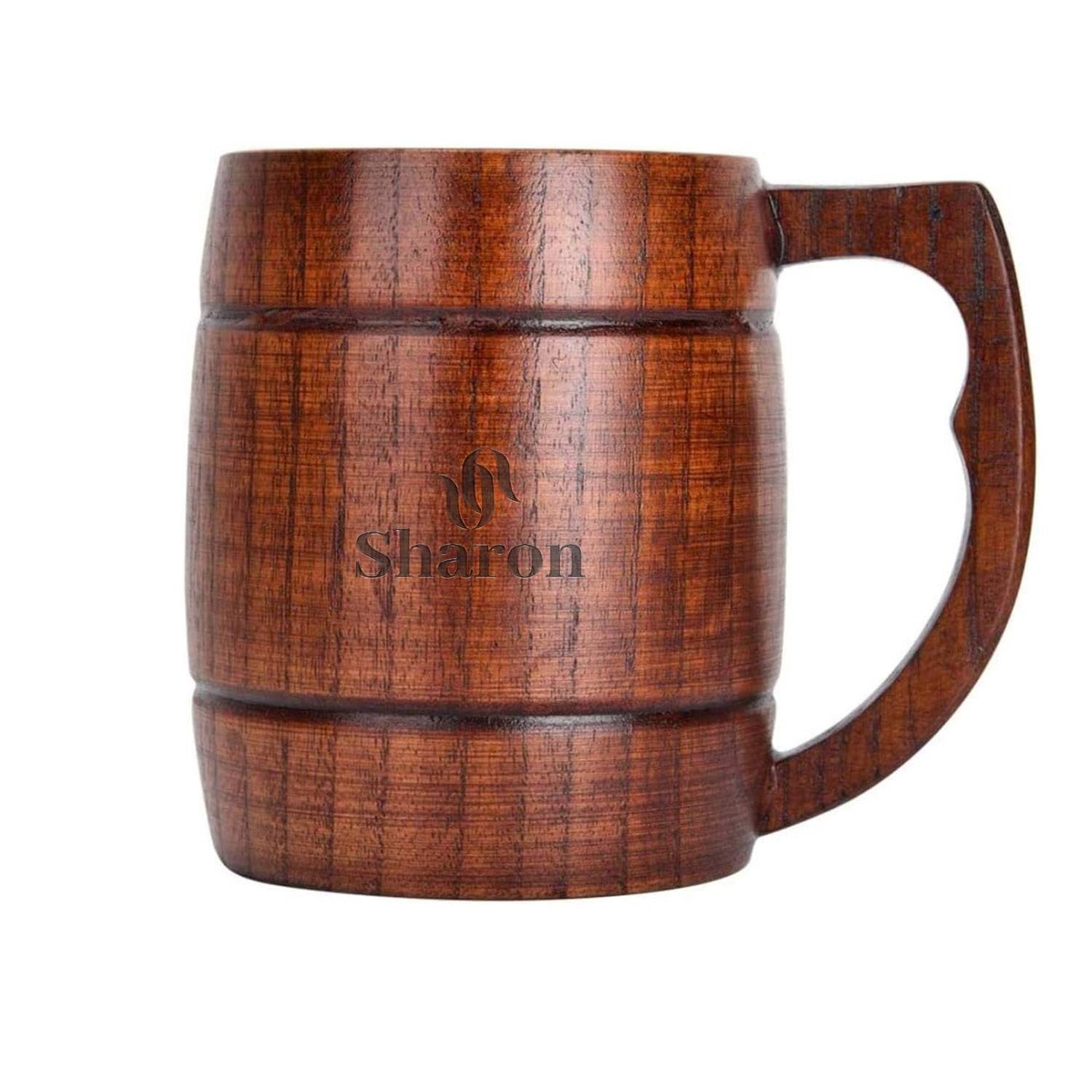 12 Oz Wooden Cup Beer Mug