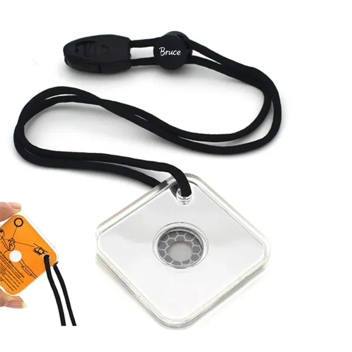 Outdoor Acrylic Survival Signal Mirror w/ Whistle
