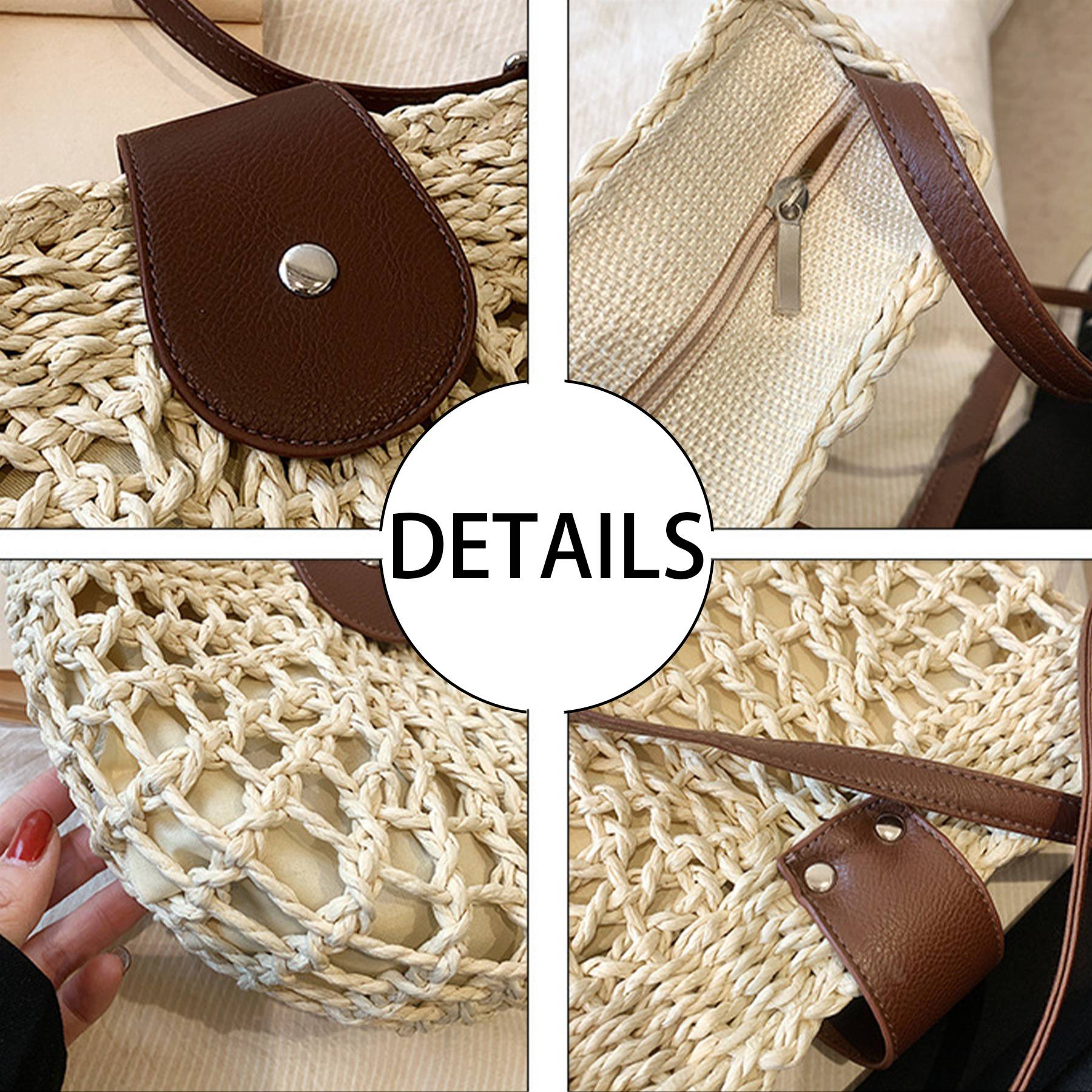 Jute Summer minimalist straw cross-body bag - Image 5