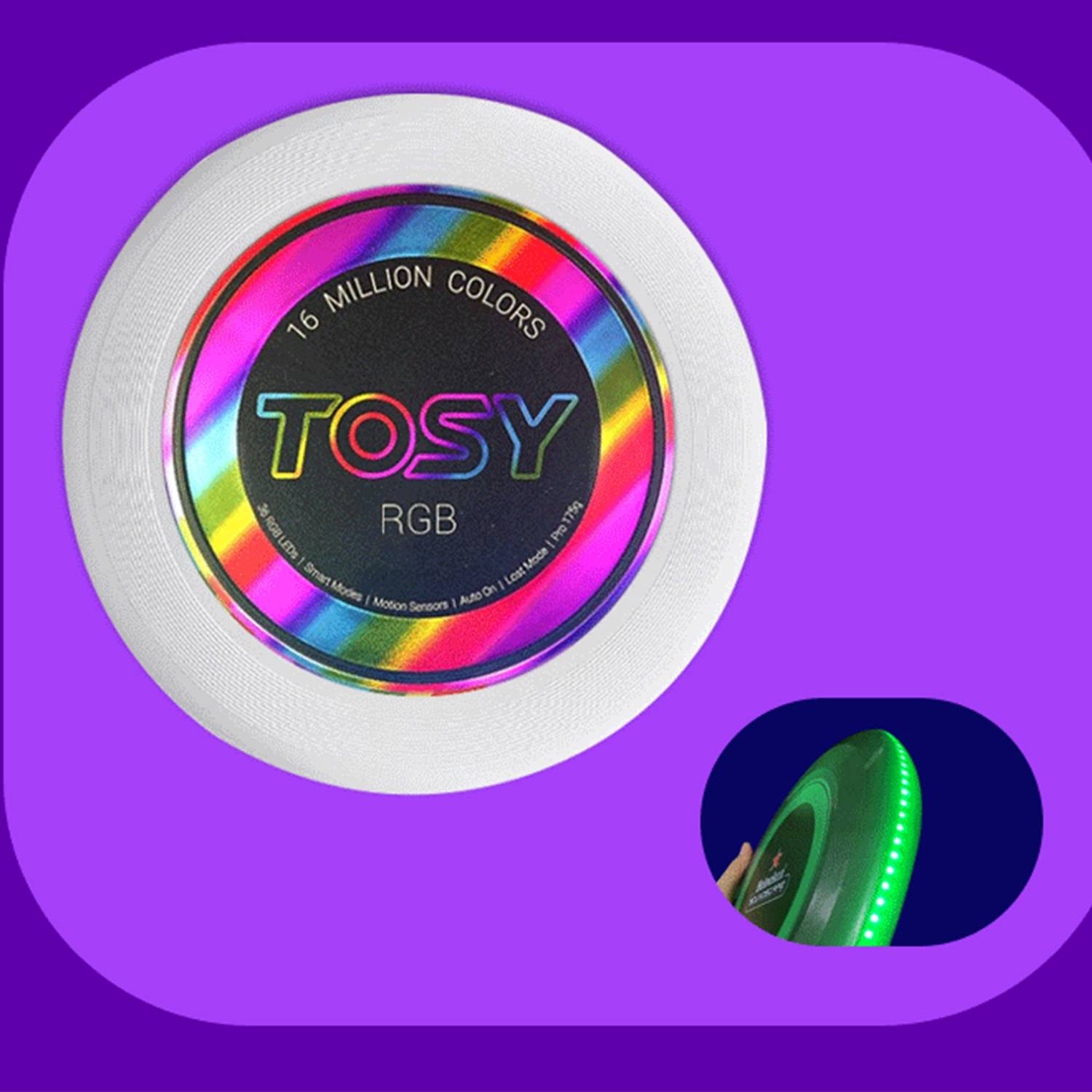 Custom LED Glowing Flying Disc - PE Material & Outdoor Fun - Image 4