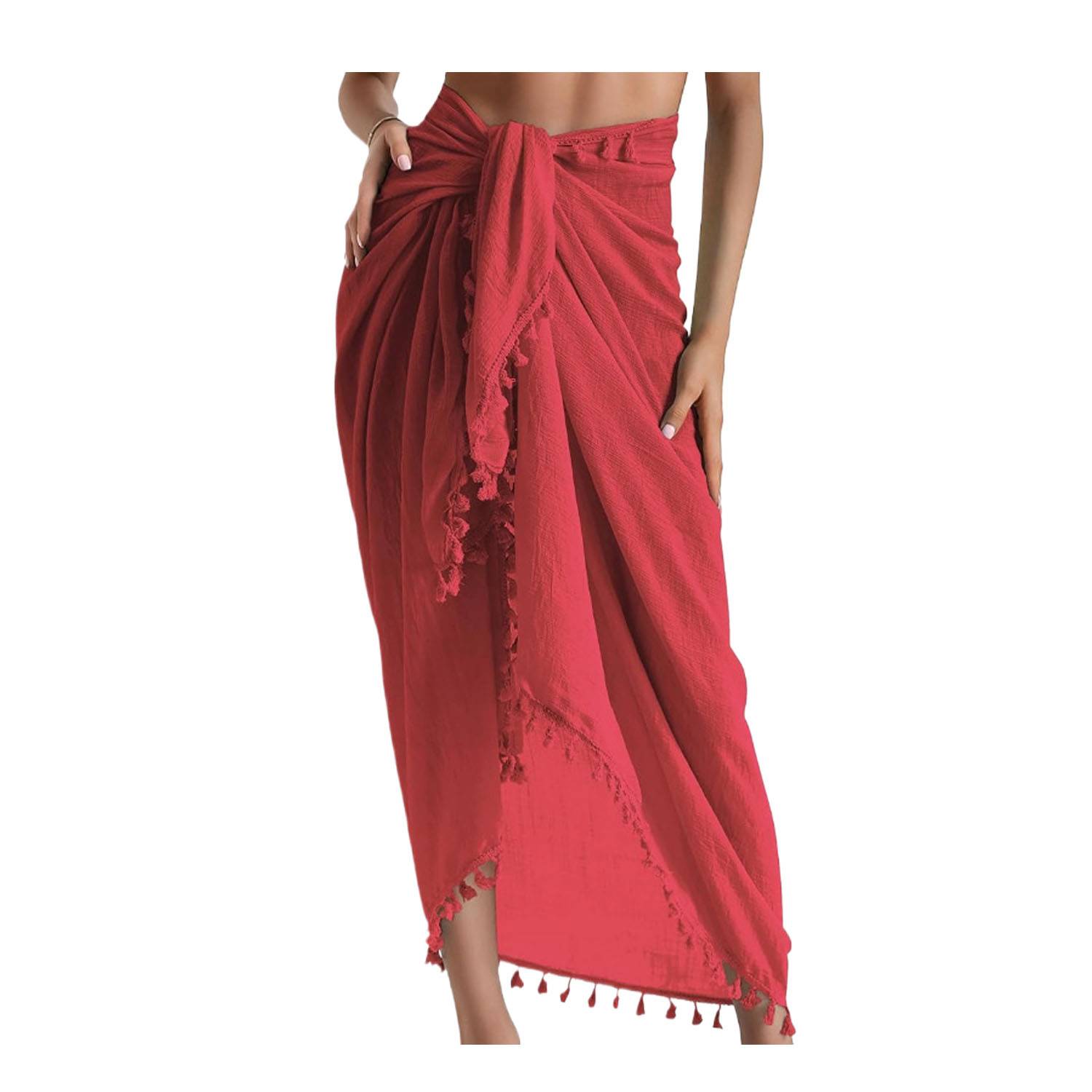 Women's Swimwear Beach Sarong Cover Up w/ Tassel - Image 7