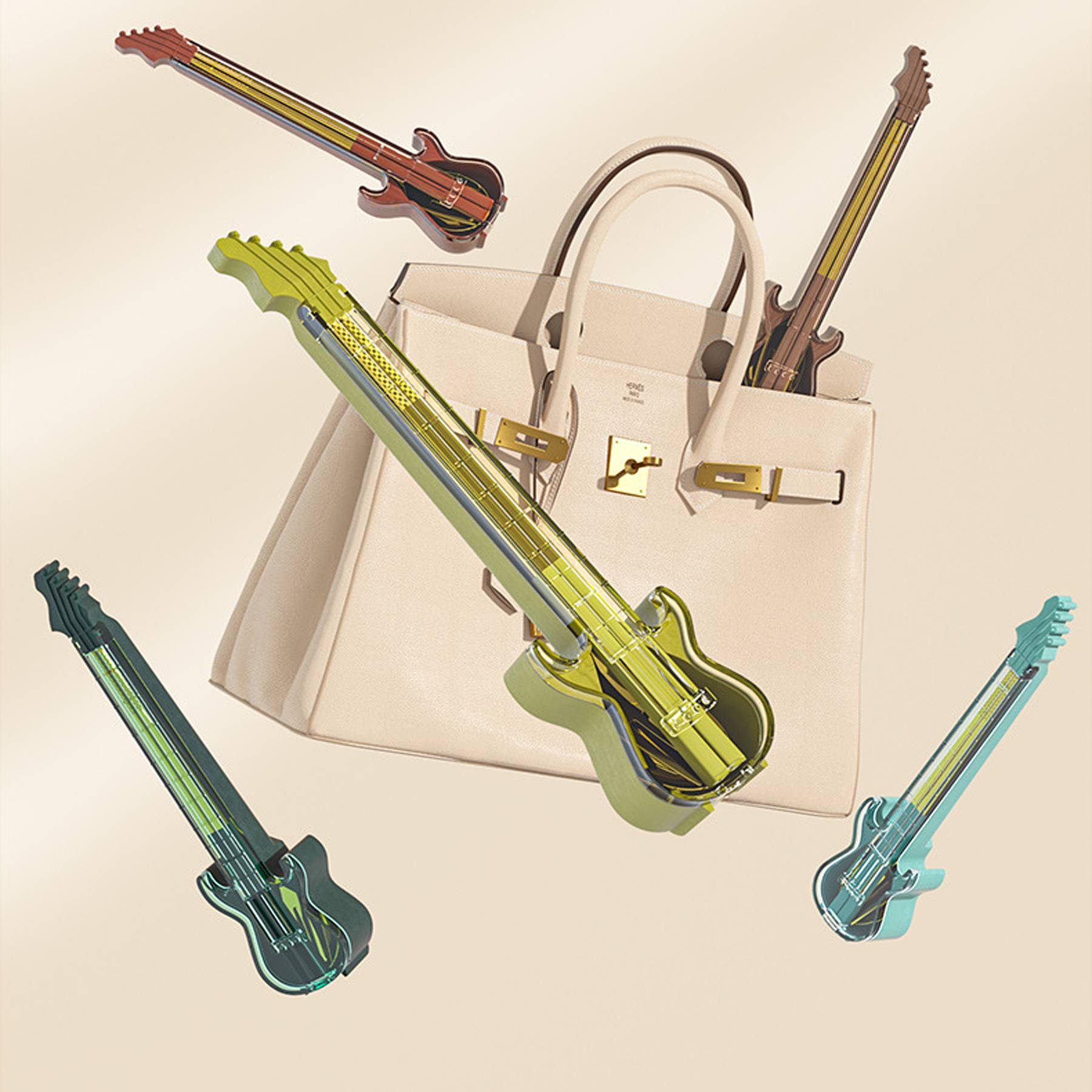 Stainless steel guitar portable cutlery set - Image 5