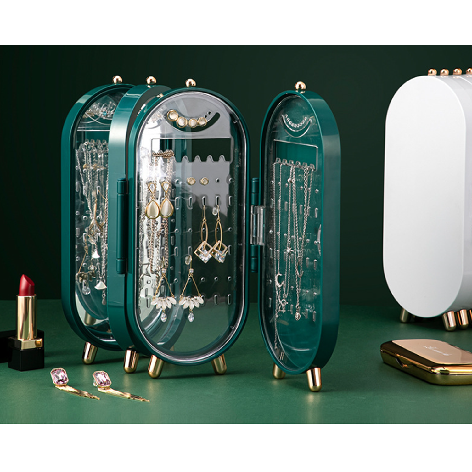 Jewelry Storage Box Earrings Necklace - Image 3