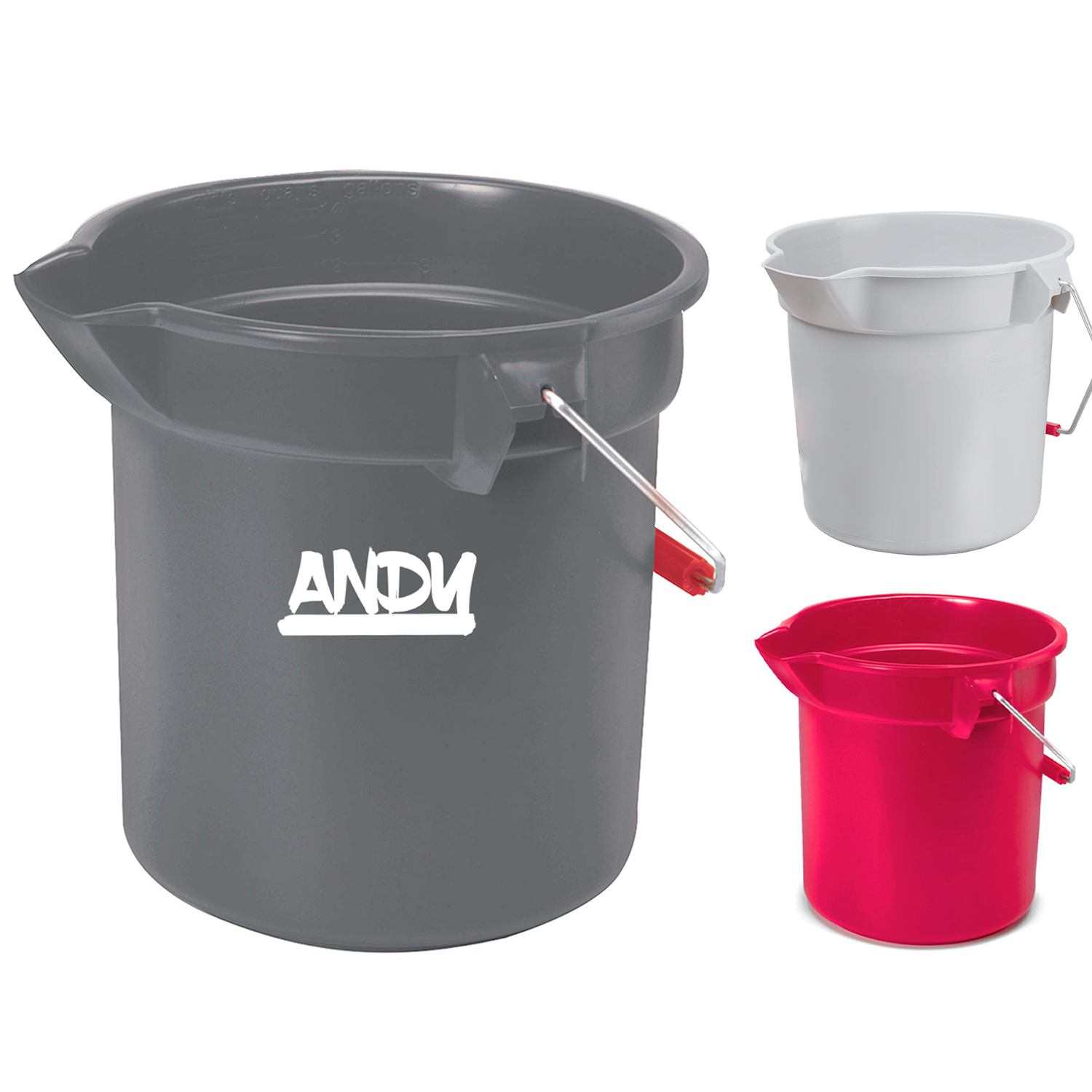 Graduated Plastic Round Bucket