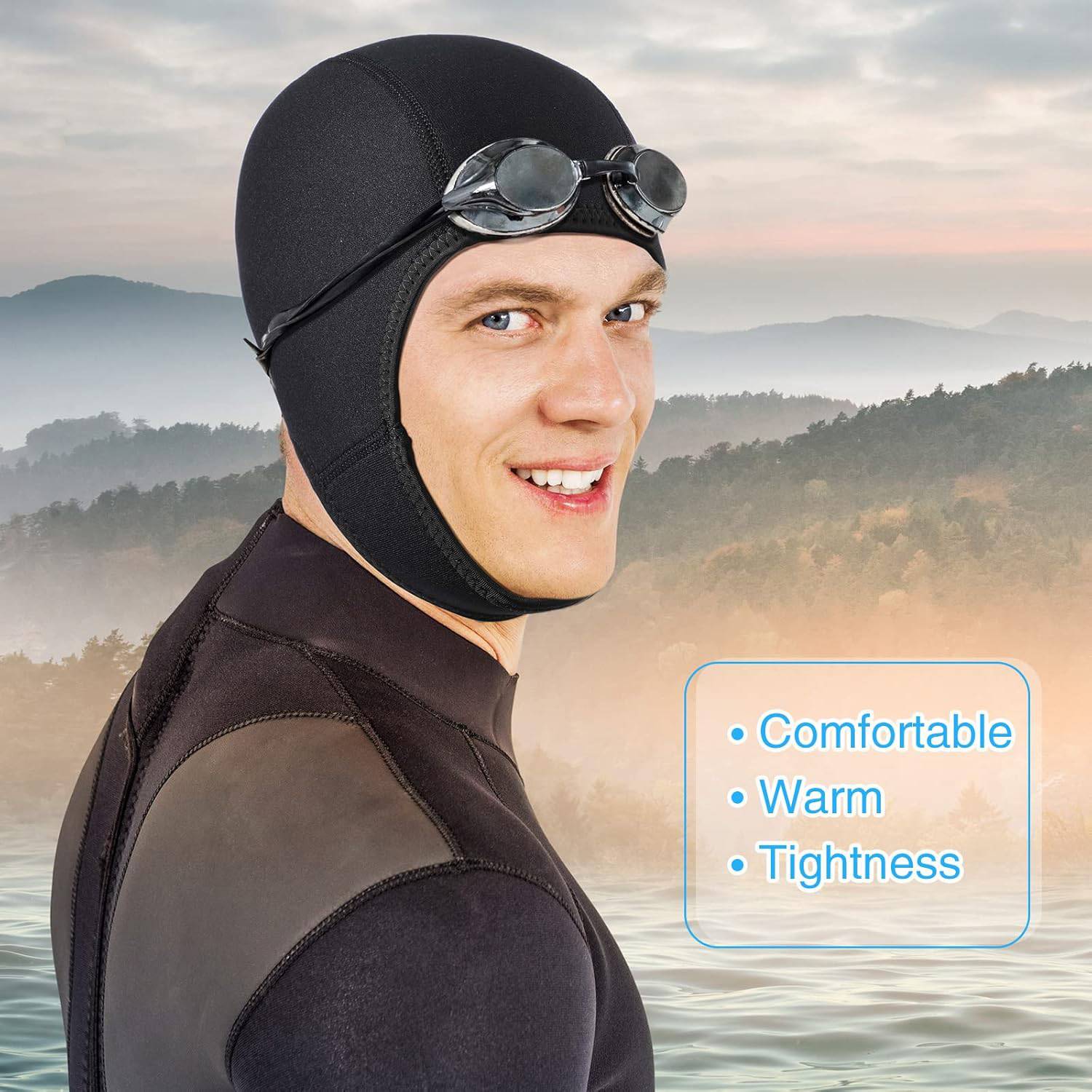 Soft Neoprene Diving Hood w/ Chin Strap for Men Women - Image 7