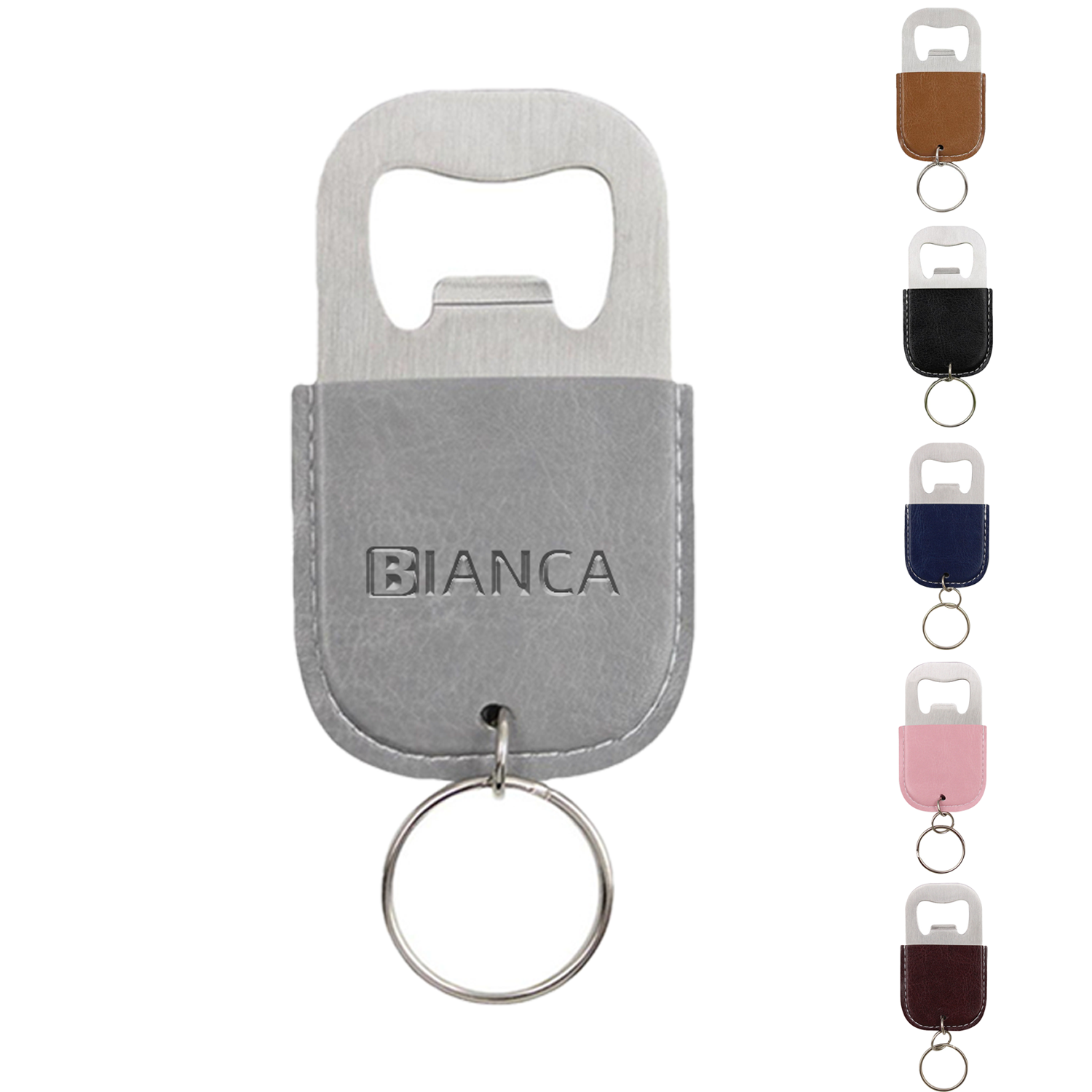Bottle Opener w/Leather Cover