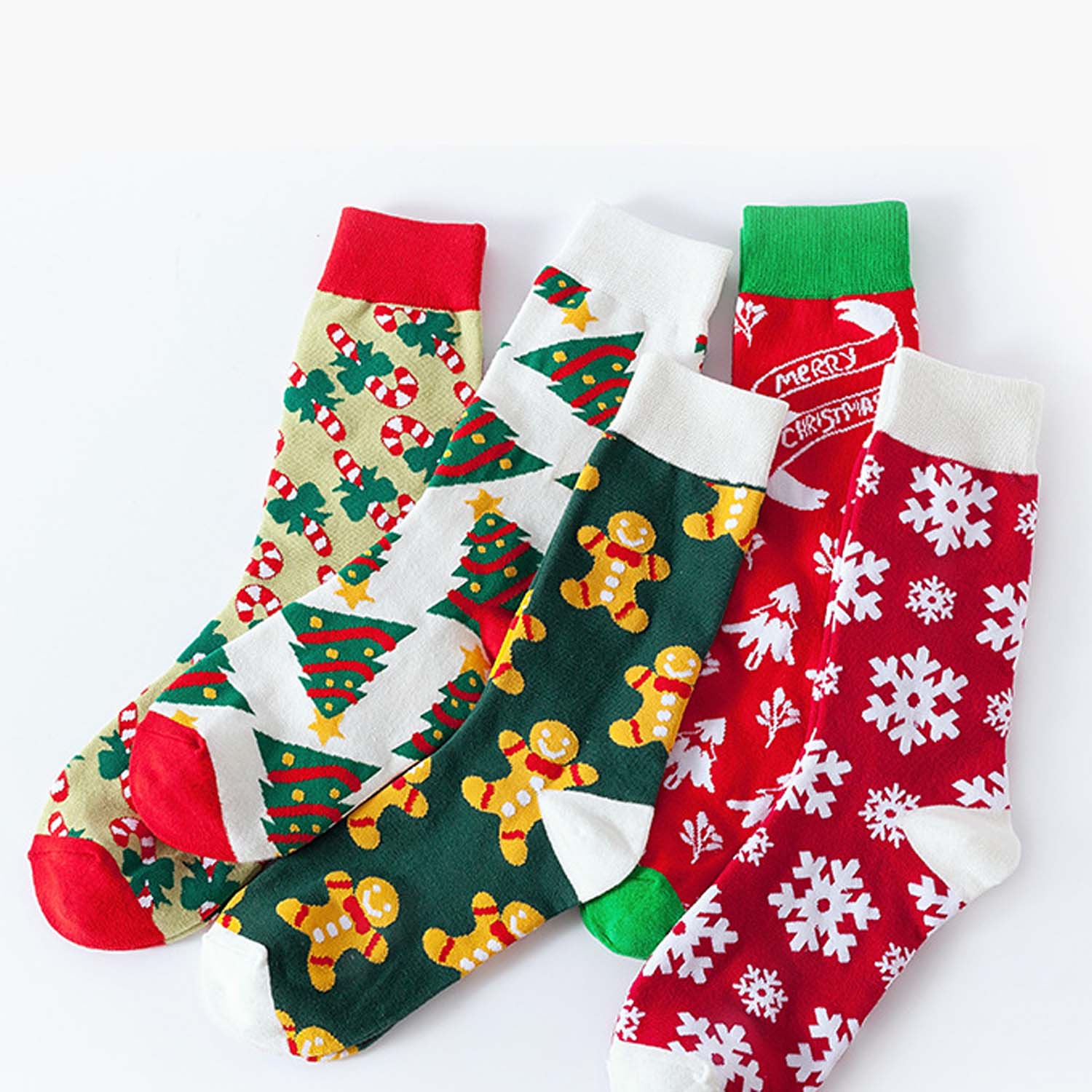 Autumn And Winter Fashion Mid Tube Christmas Socks - Image 4