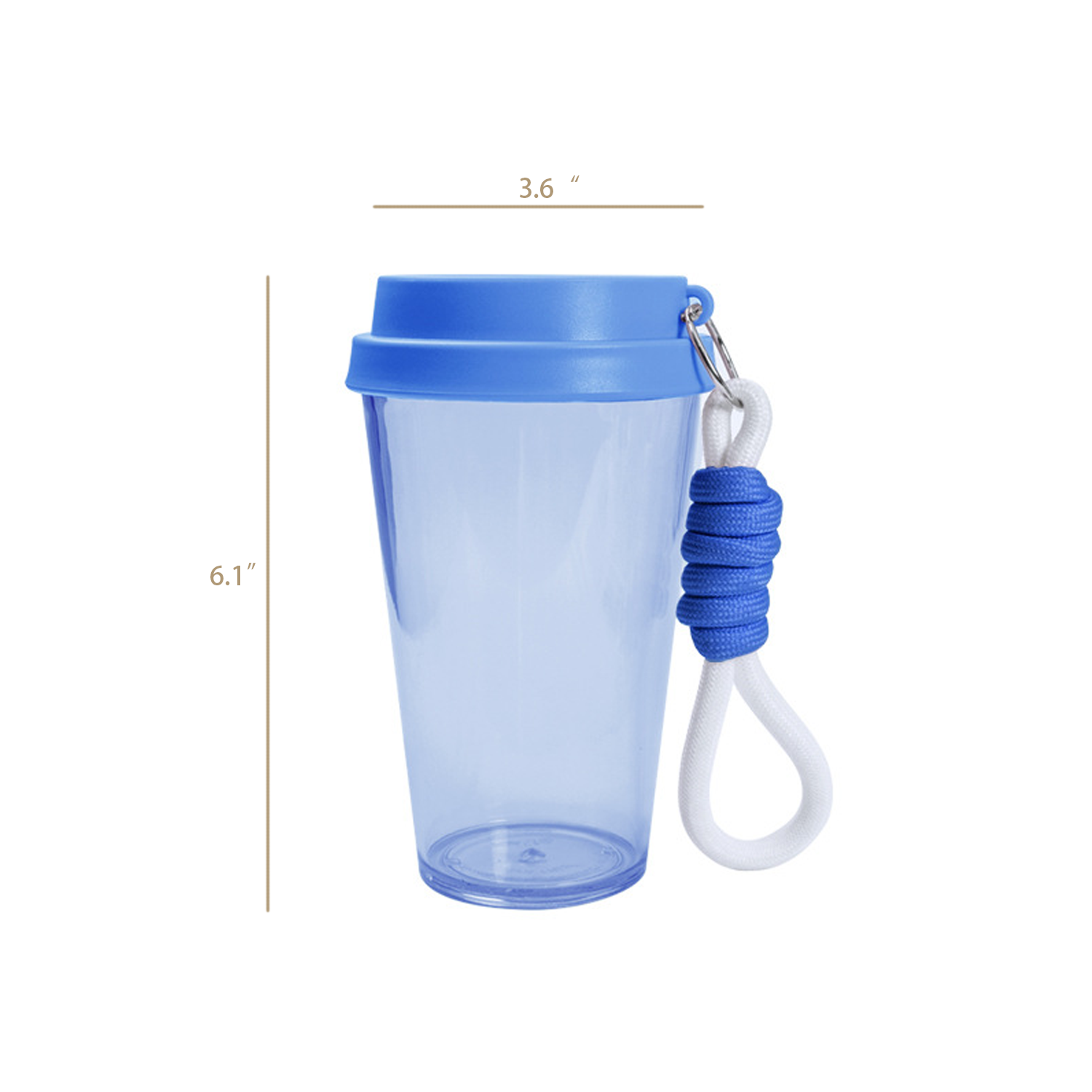 17oz BPA Free Plastic Sports Water Bottle w/ Strap - Image 6