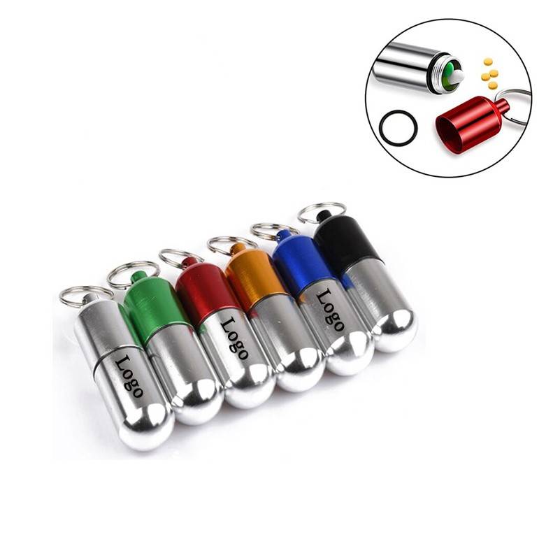 Portable Pill Storage Keychain