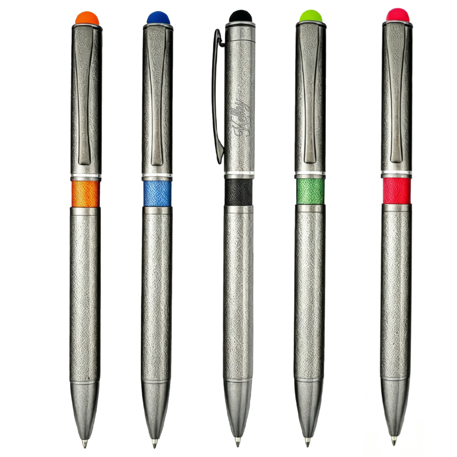 Retractable Metal Ballpoint Pen w/ Stylus