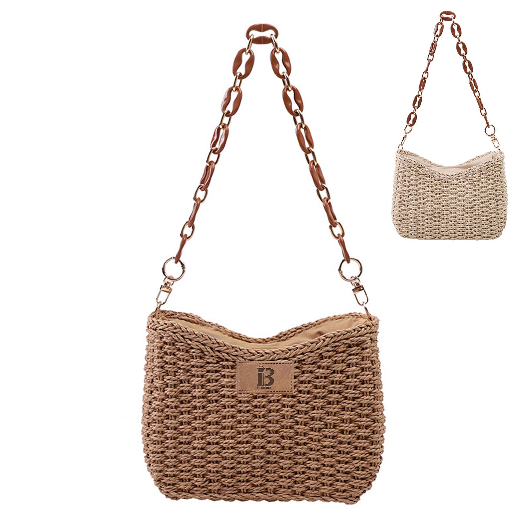 Summer Beach Woven Shoulder Bag for Women