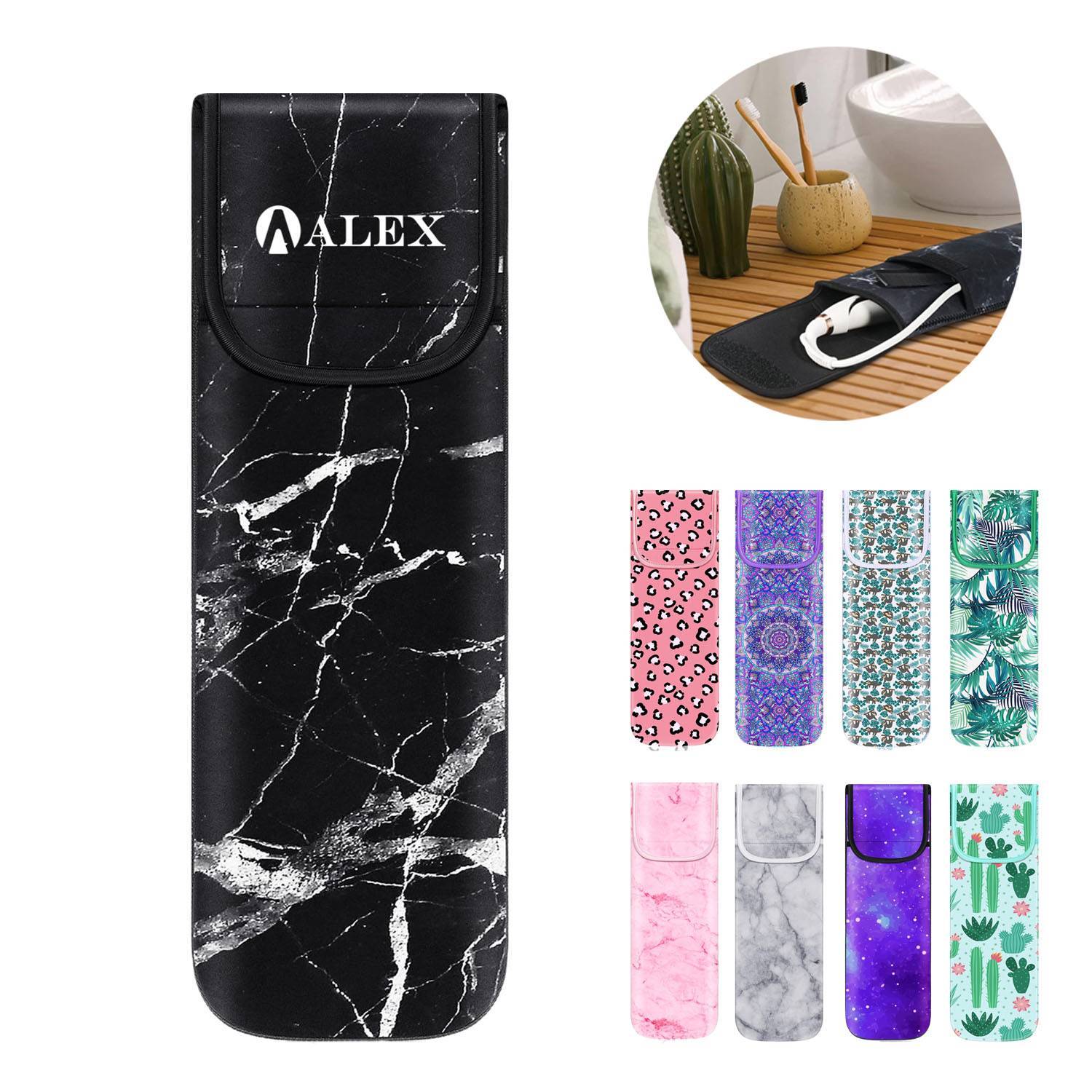 Heat-Resistant Neoprene Curling Iron Case for Travel