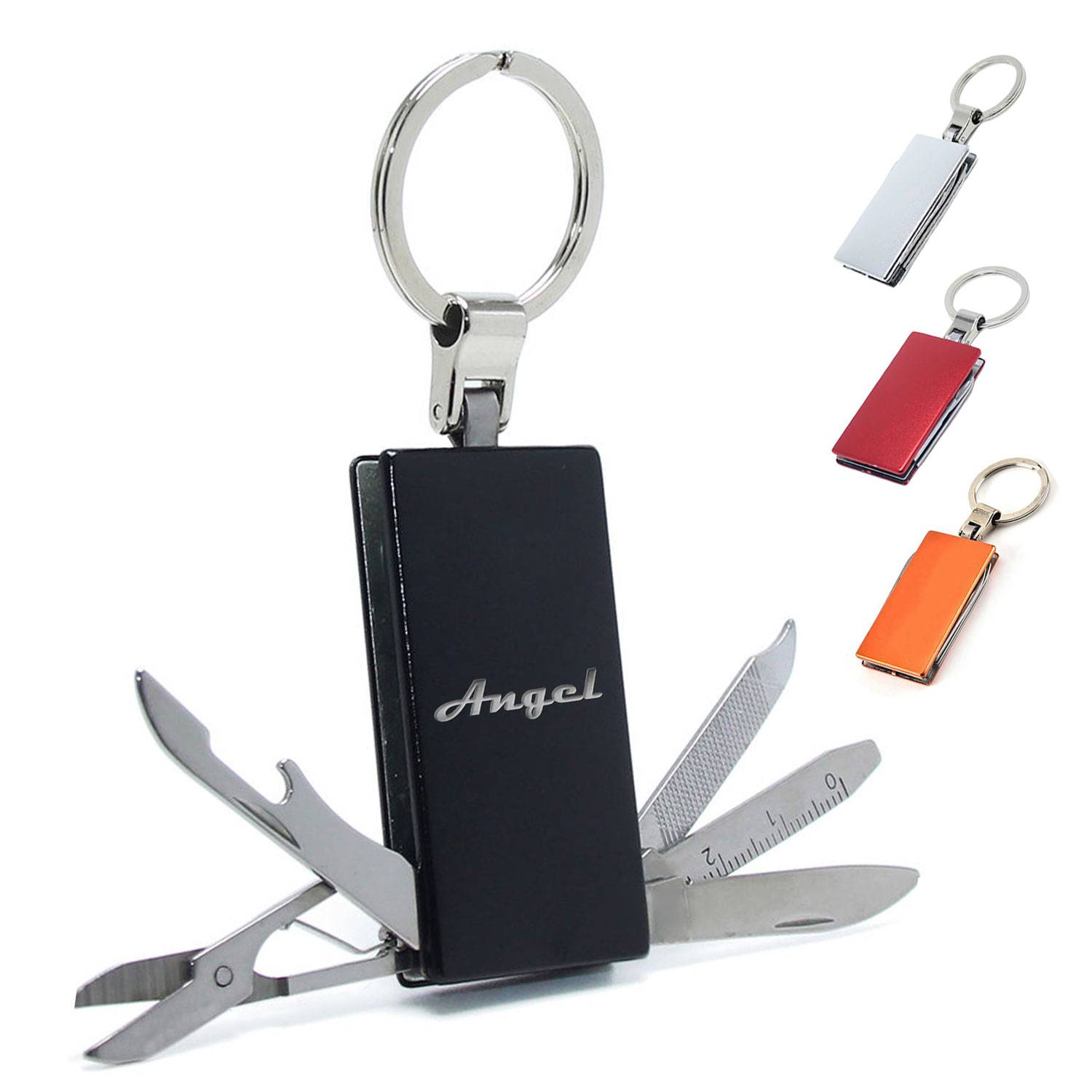 Mini Stainless Steel Folding Multi Tool Keychain