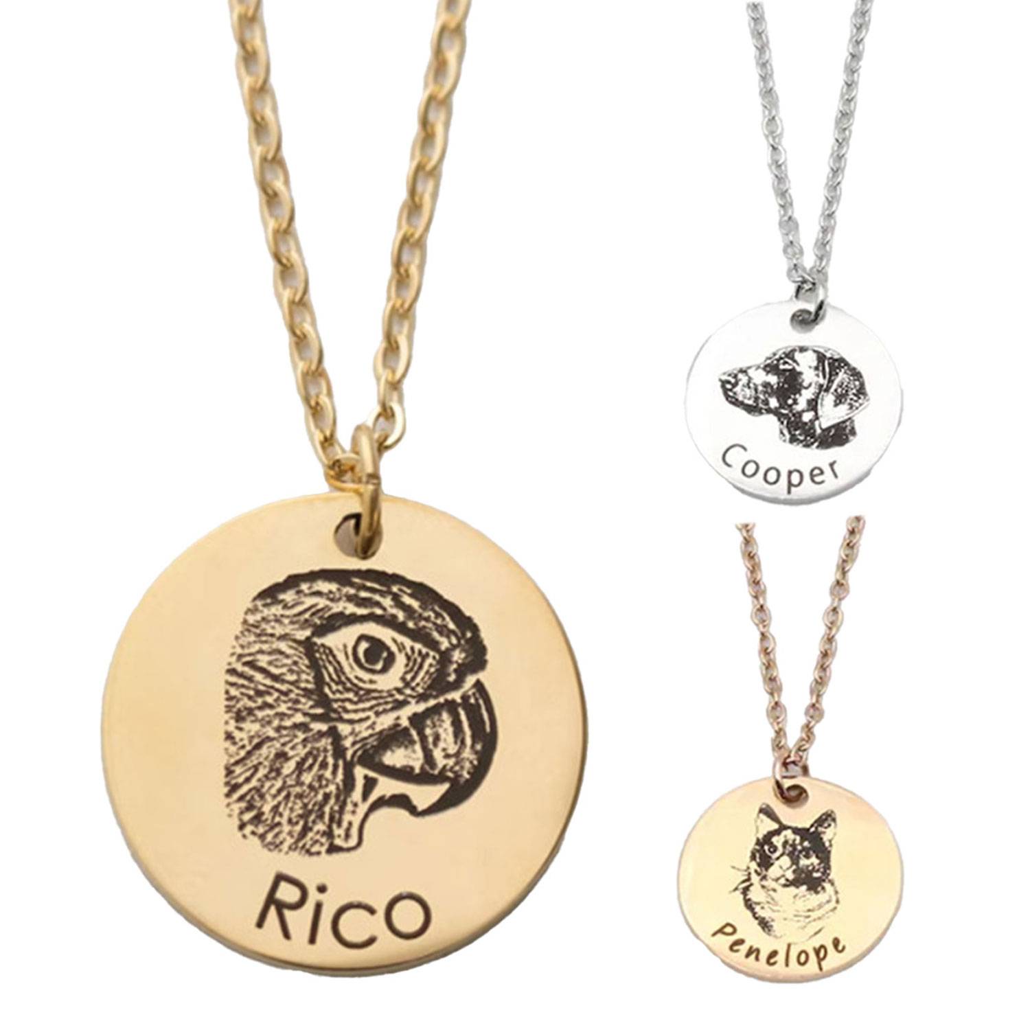 Custom Pet Portrait Necklace