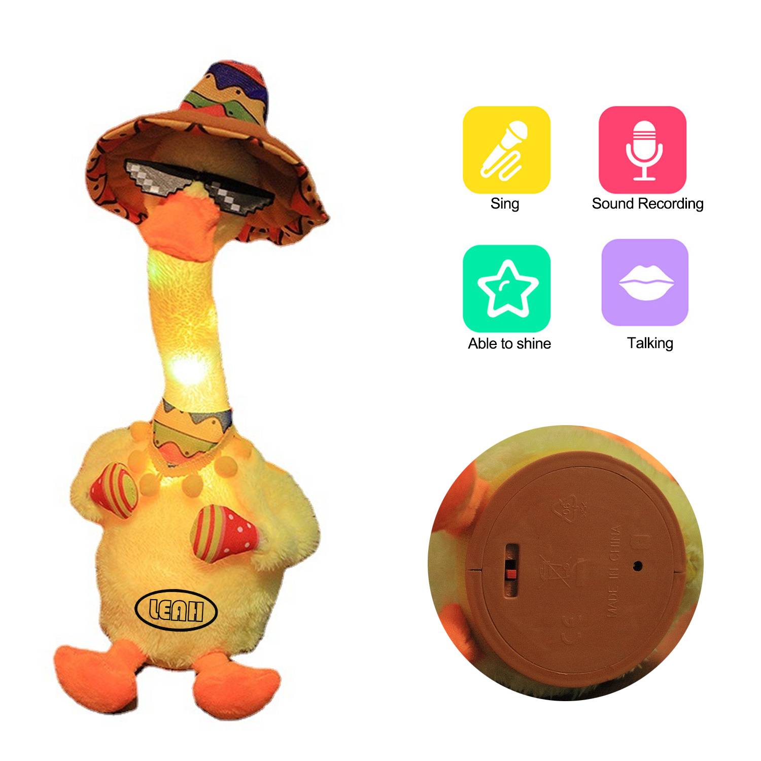 Talking Duck Plush Toys And Repeat What You Say .