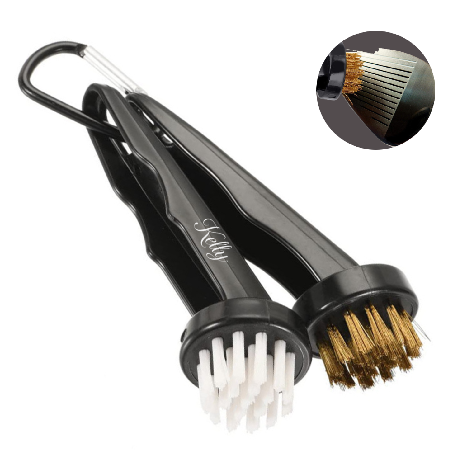 Golf Club Cleaning Brush w/ Carabiner