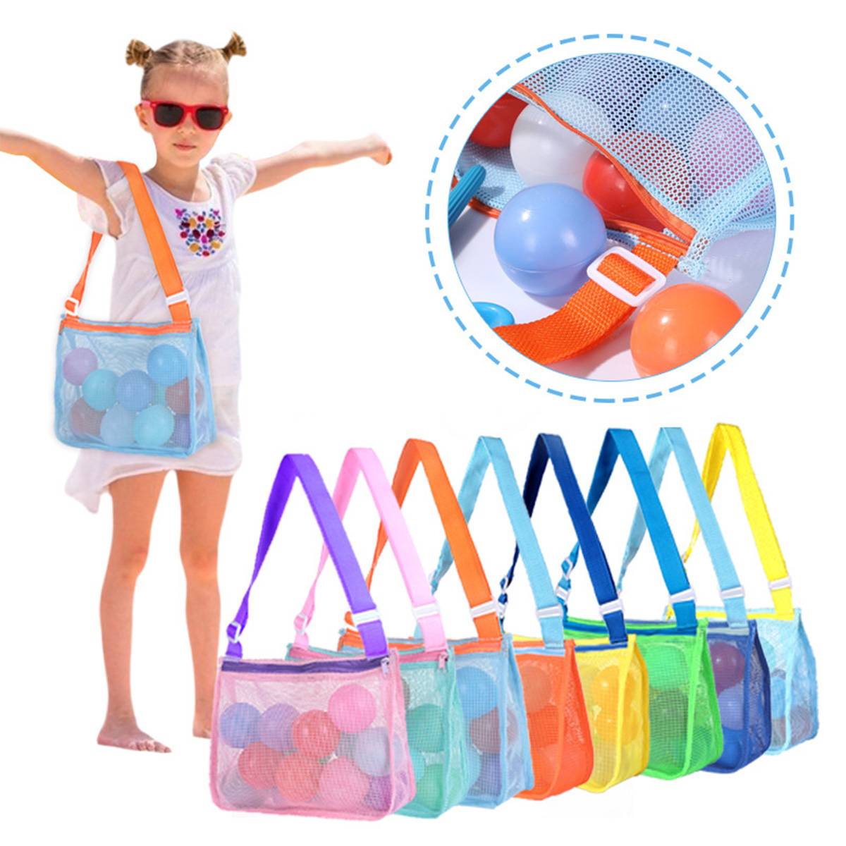 Children'S Toys Mesh Beach Bag Shells