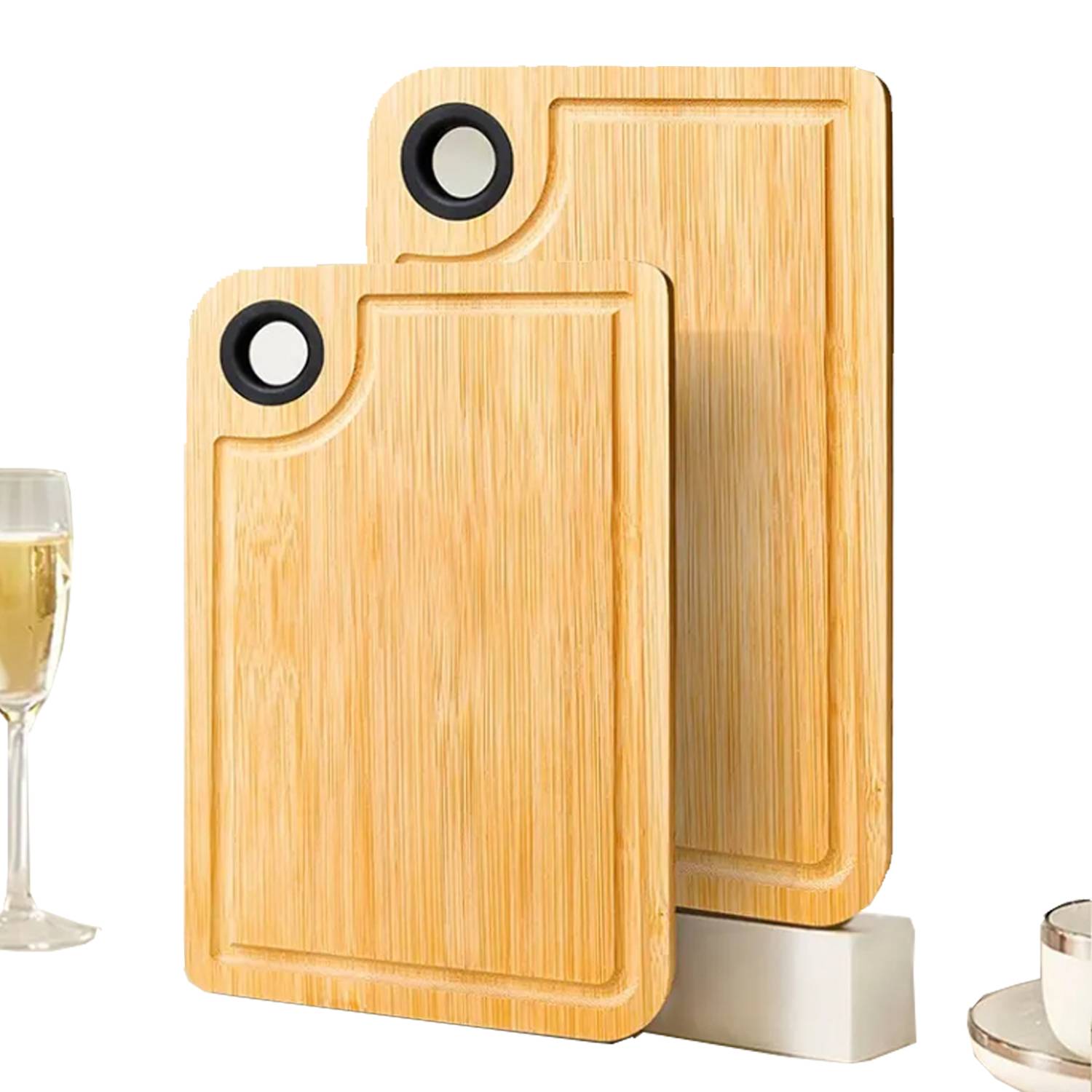Double-Sided Household Bamboo Cutting Board w/ Groove - Image 4