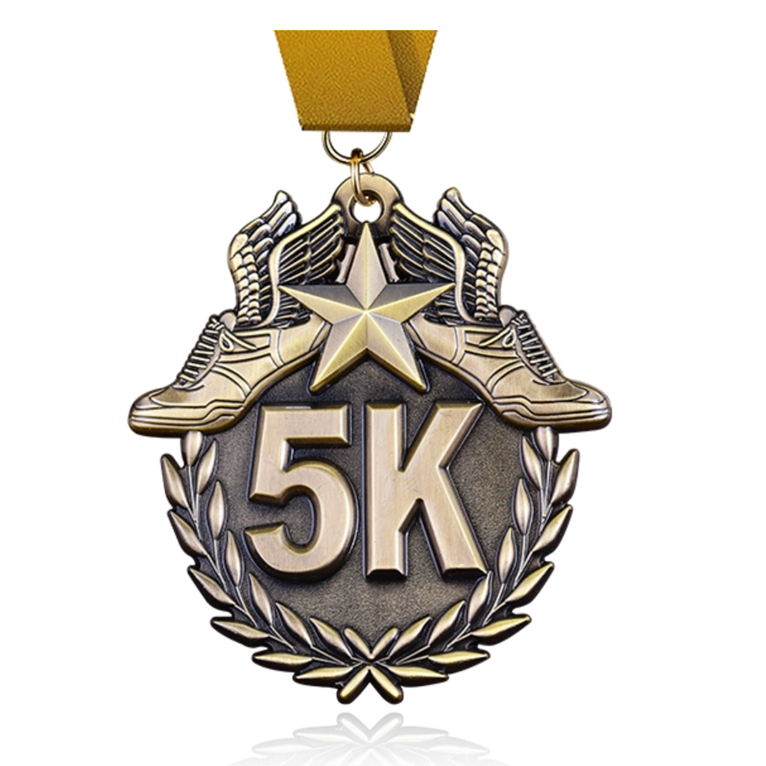 Custom Fashion Logo Antique Gold Copper Sports Team Medals