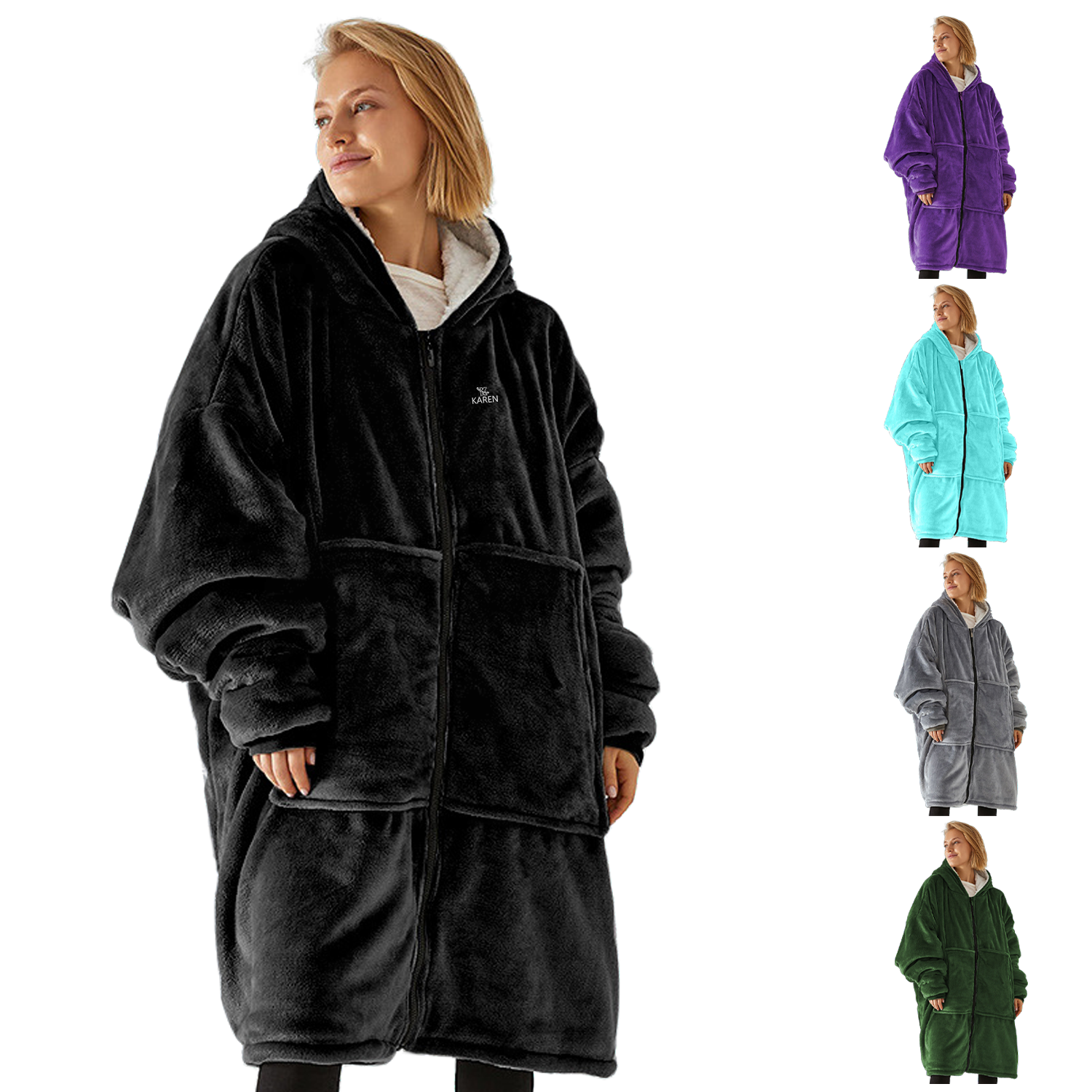 Oversized Lounge Zip Up Hoodie