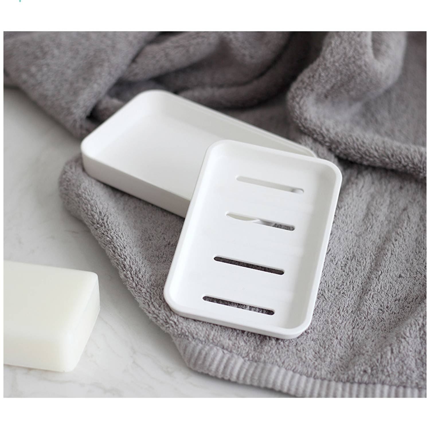 Double Layer Plastic Drain Soap Box - Image 5