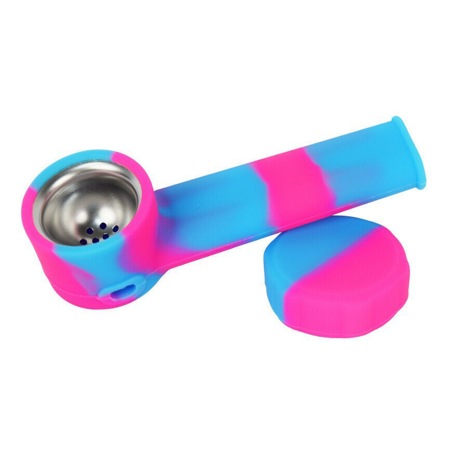 Portable Silicone Smoking Pipe w/ lid - Image 8