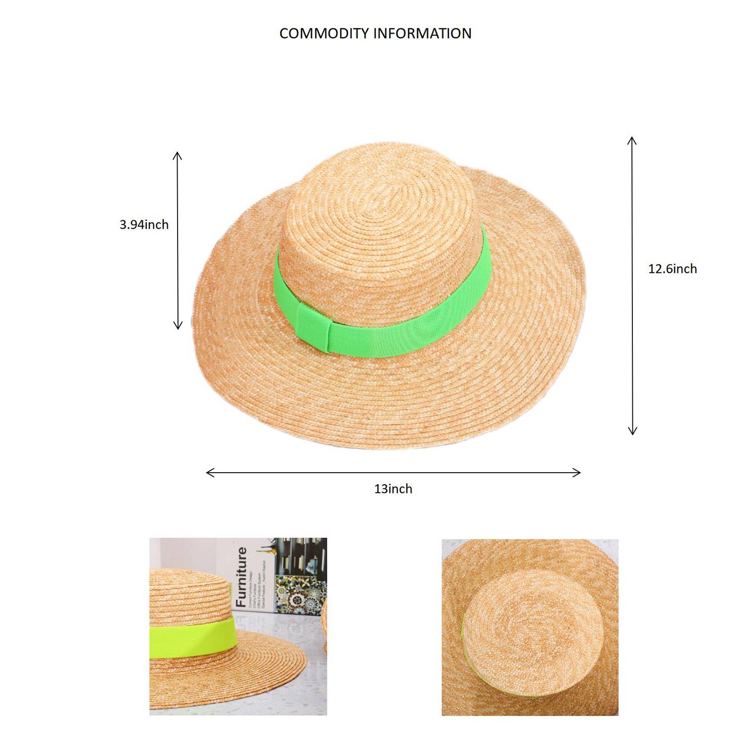 A Straw Hat With A Broad Brim - Image 4