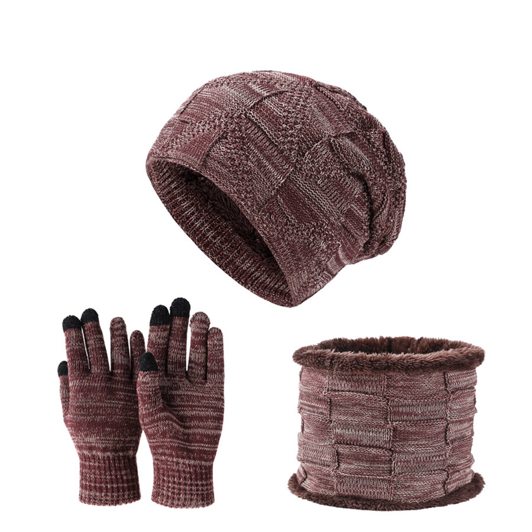 Winter Beanie Hat Scarf and Touch Screen Gloves Set - Image 7