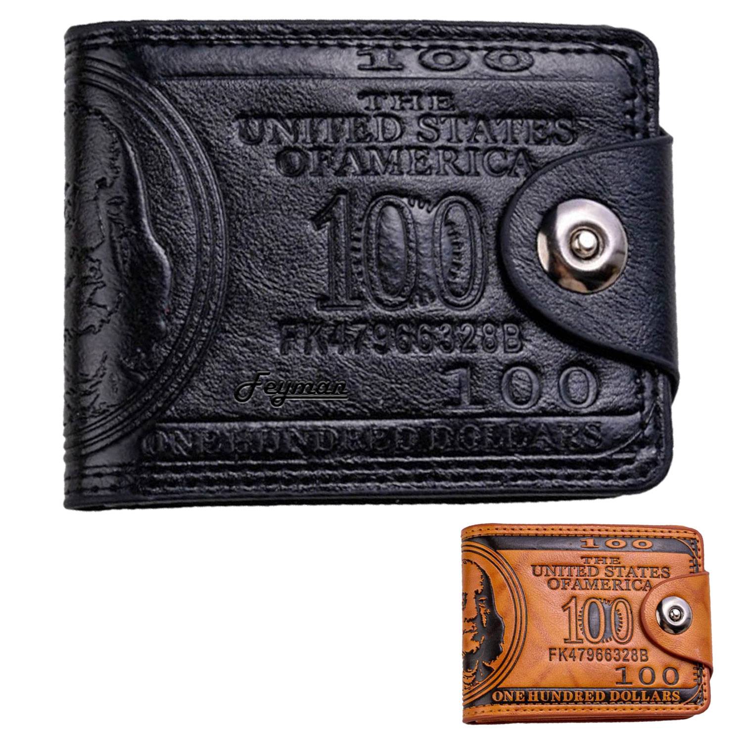 Vintage Business Folding Personalized Magnetic Buckle Wallet