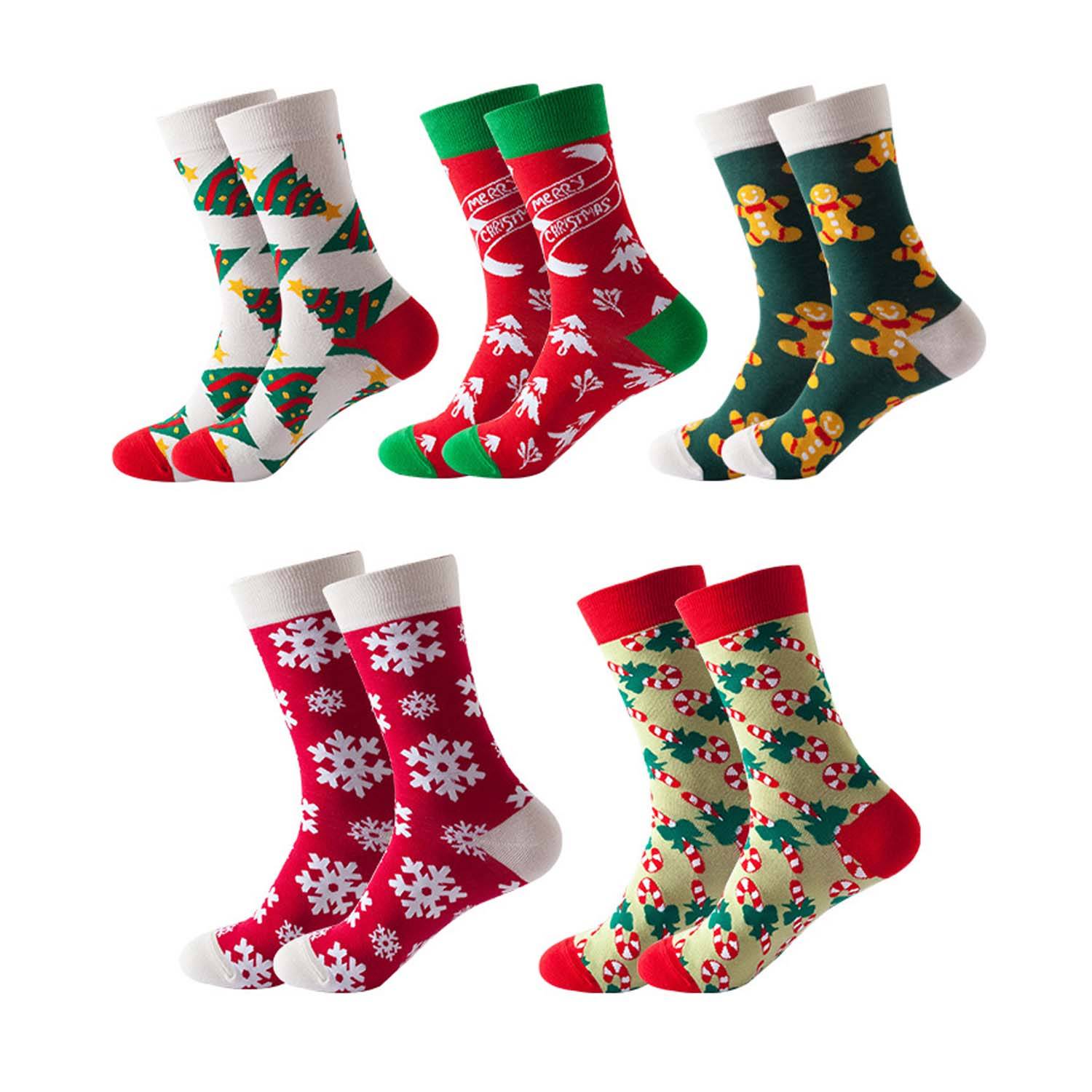 Autumn And Winter Fashion Mid Tube Christmas Socks - Image 3