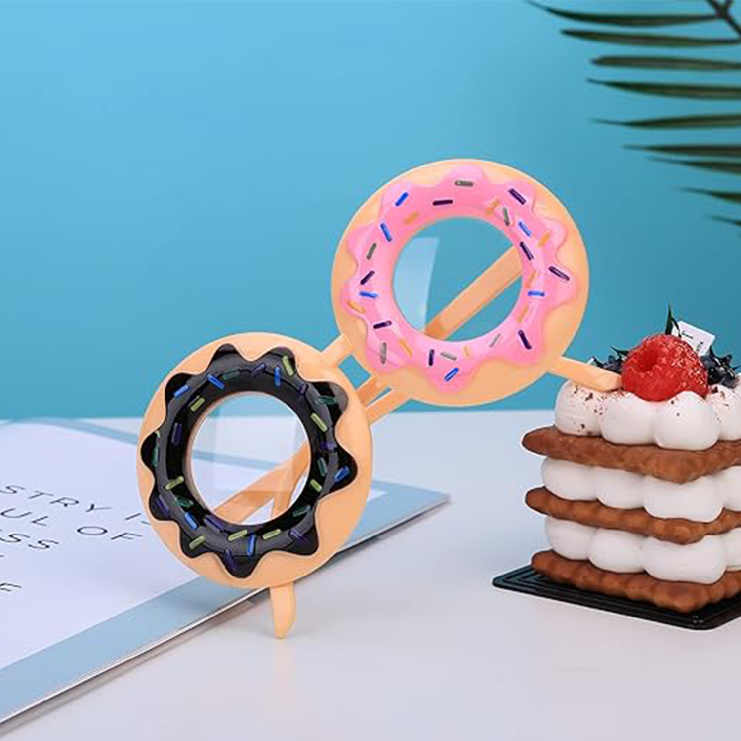 Funny PC Resin Cartoon Donut Glasses - Image 5