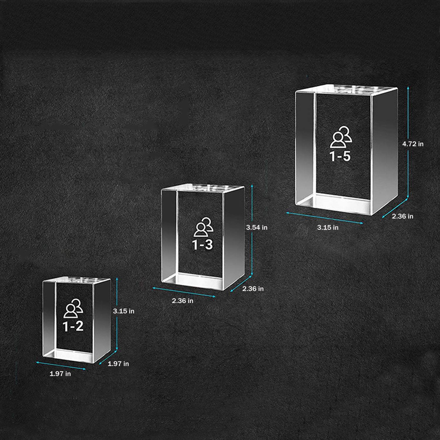 Custom Engraved 3D Crystal Photo Frame - Image 3