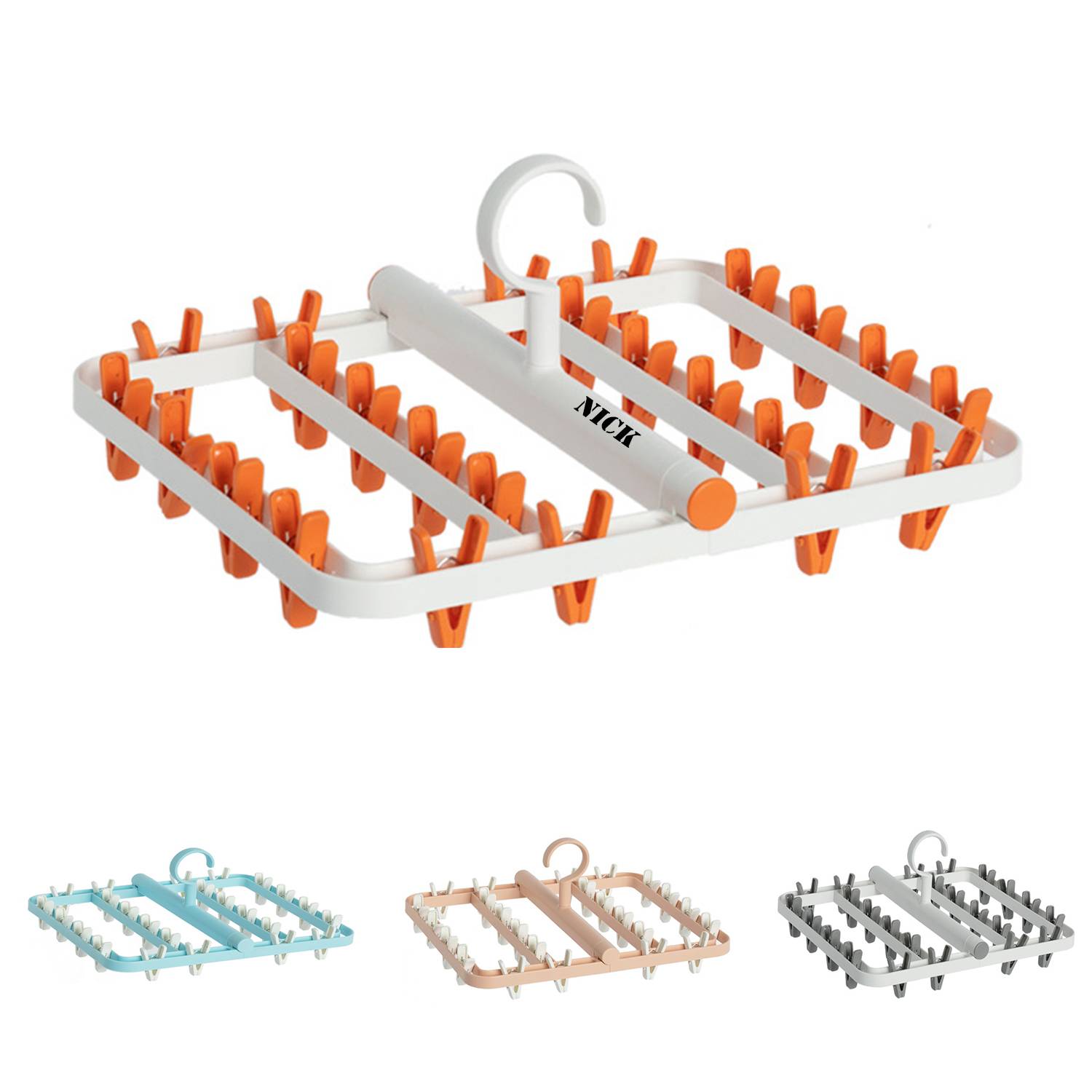 Clothes Drying Racks Foldable Clip Hangers