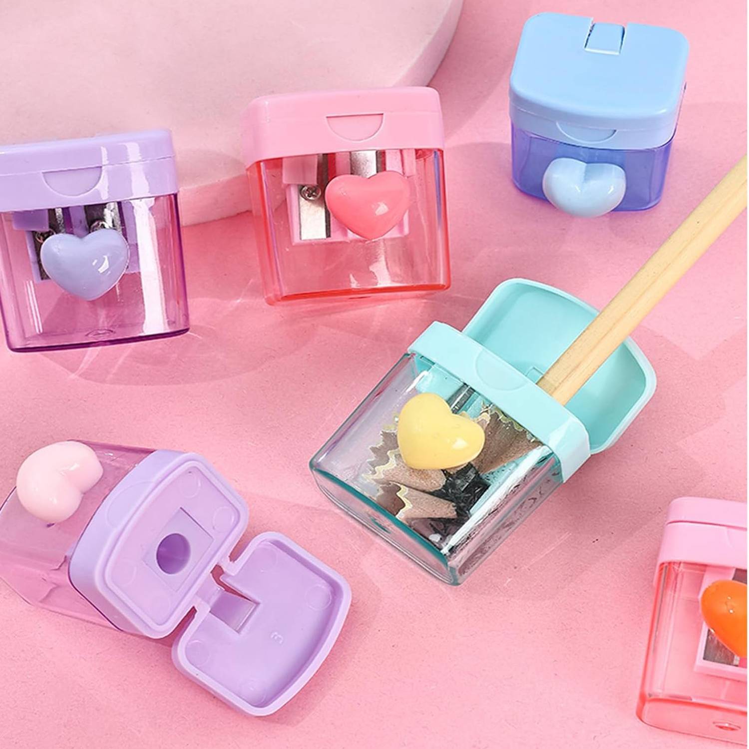 Cute Cartoon Pencil Sharpener with Lid for Kids – Manual - Image 6