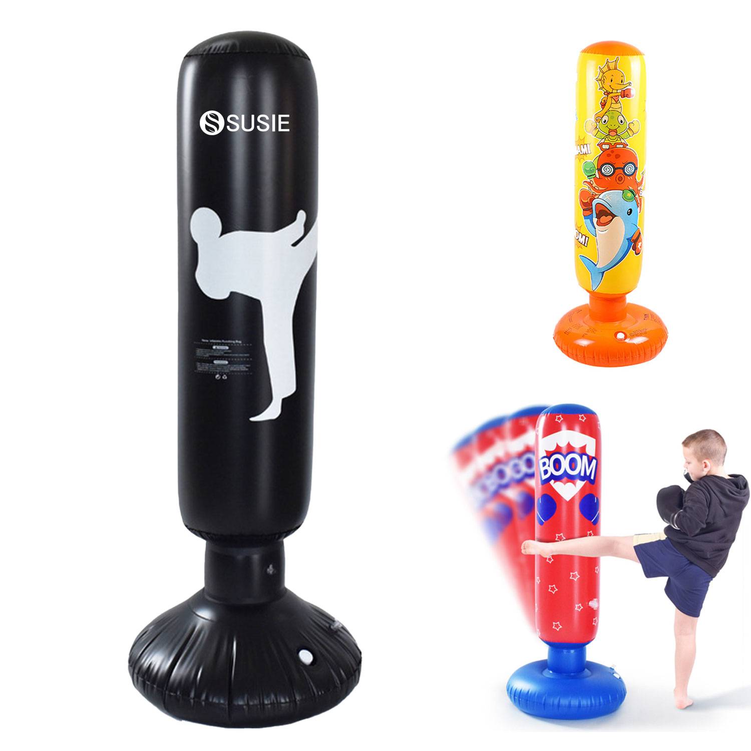 Inflatable Punching Bag - Freestanding Stress Relief Toy
