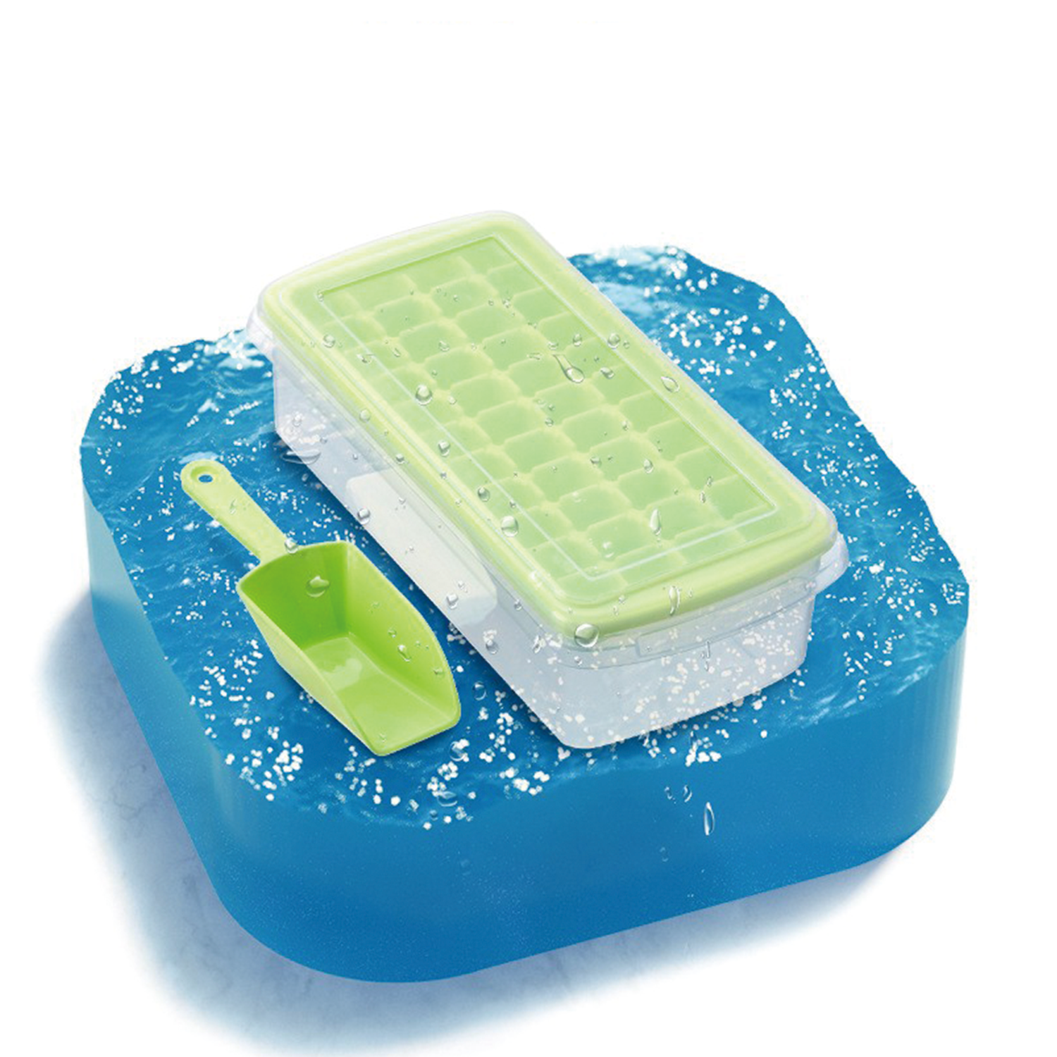 Ice Cube Tray With Lid & Bin - Image 5