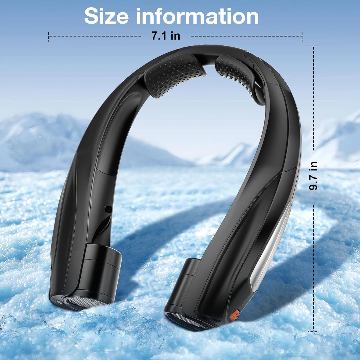 Rechargeable Hands Free 6-Speed Wearable Neck Fan - Image 6