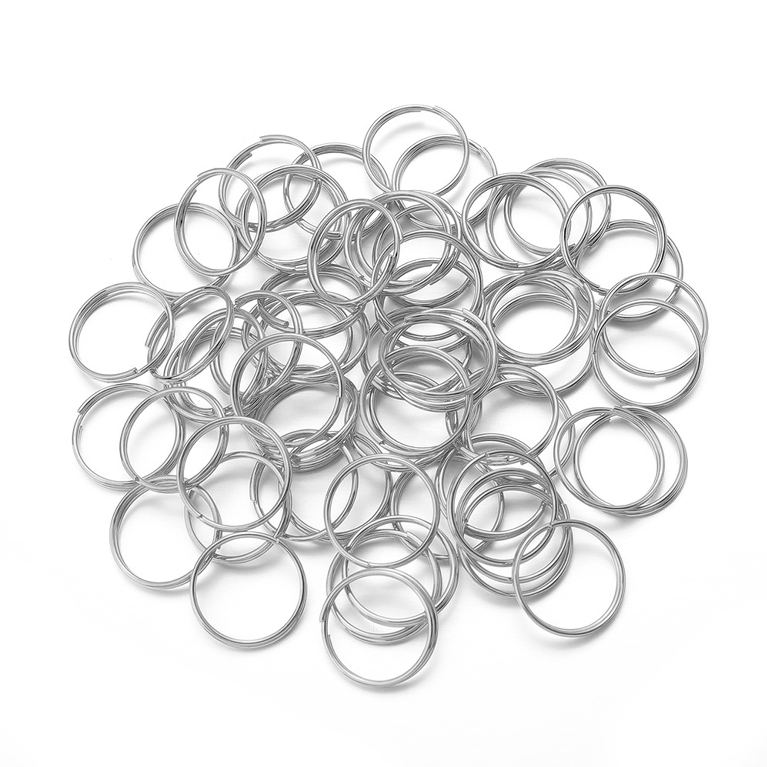 200PCS DIY Double Loop Metal Key Split Rings - Image 5