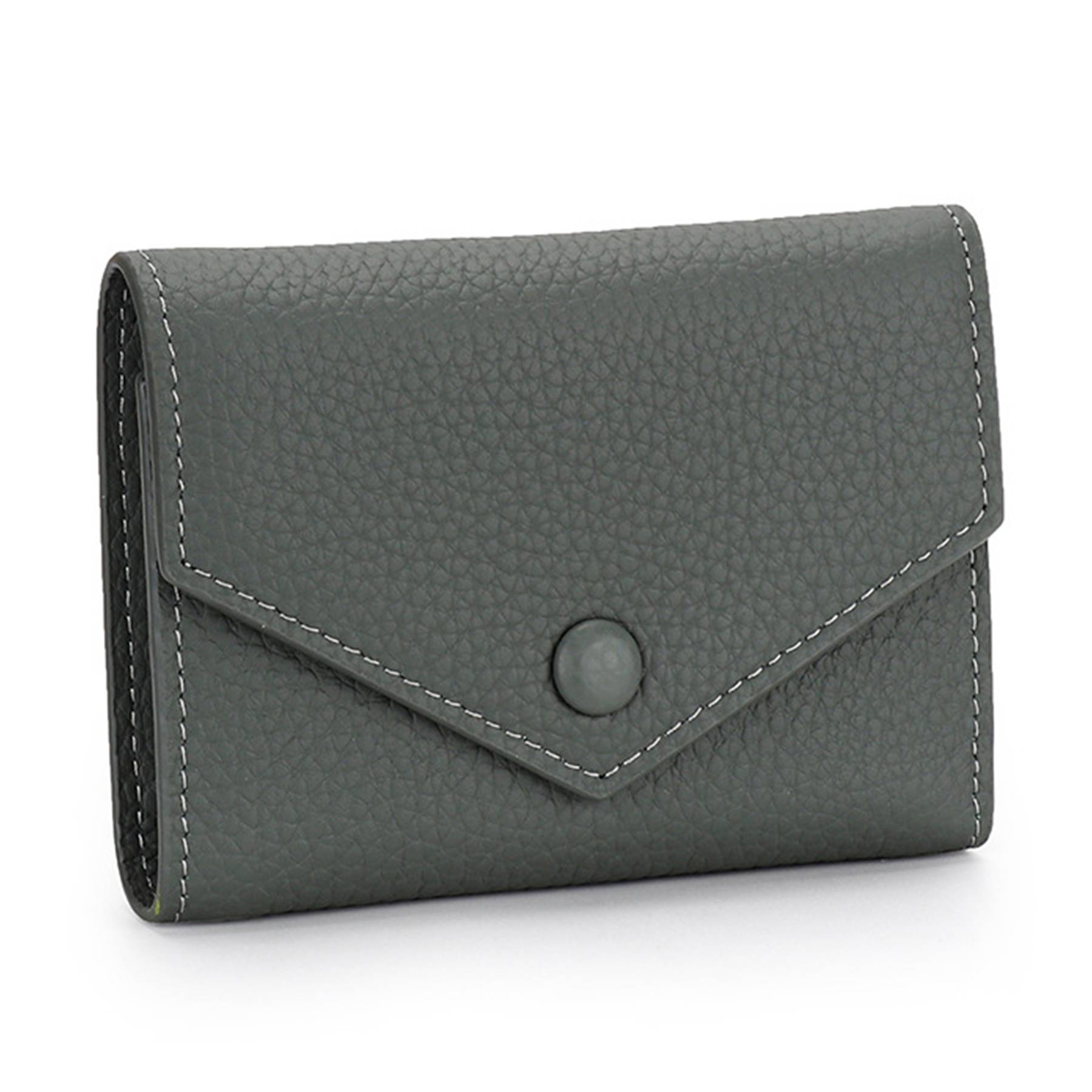 Genuine Leather Simple folding envelope coin wallet - Image 8