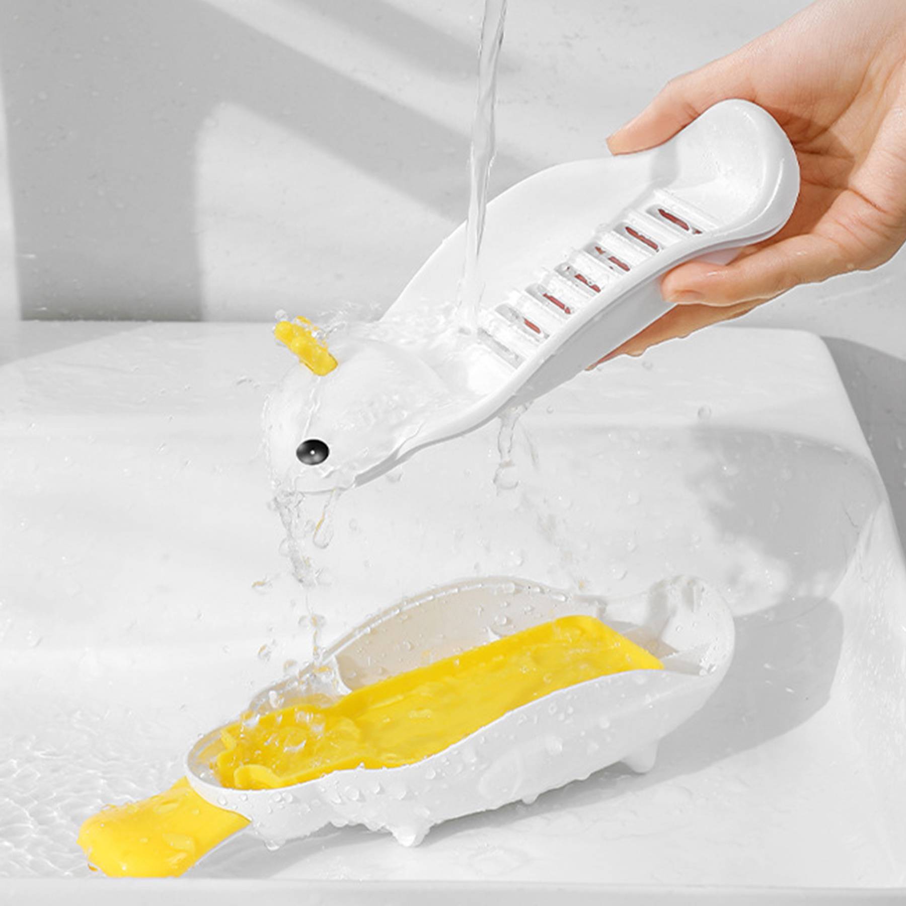 Polypropylene Cute duck soap dish in the bathroom - Image 5