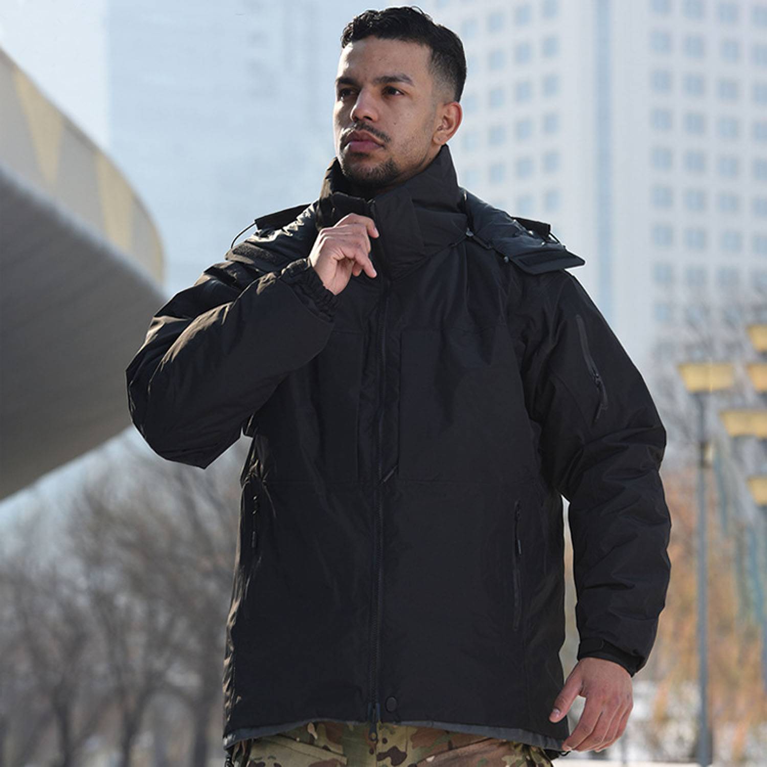 Windproof Outdoor Military Tactical Jacket Hooded Coat - Image 5