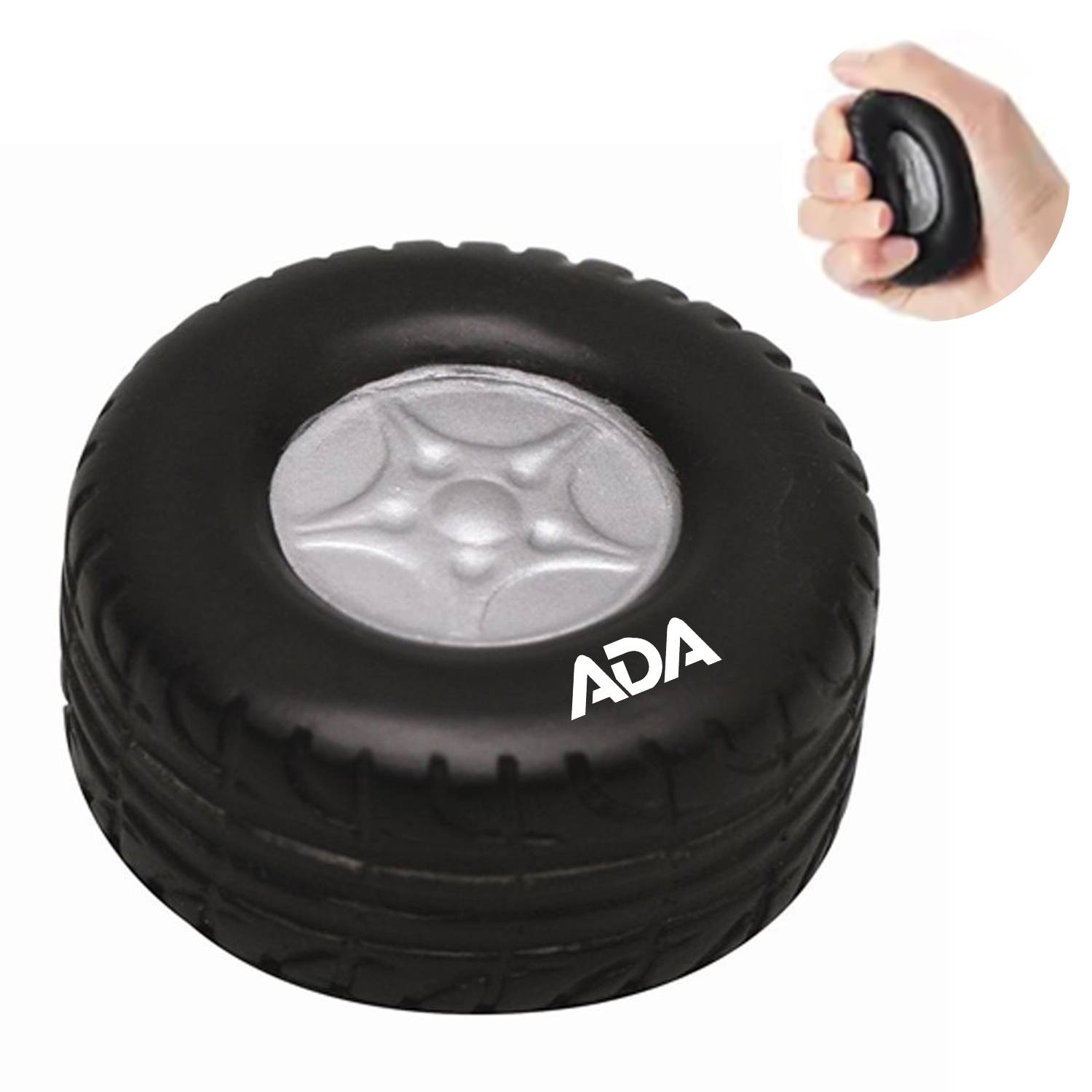 Squeezable Tire Shaped PU Foam Stress Reliever Toy