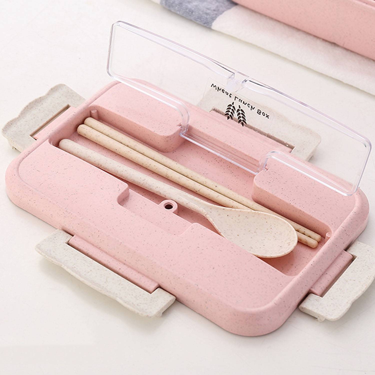 Large Capacity Leakproof Wheat Straw Lunch Box - Image 6